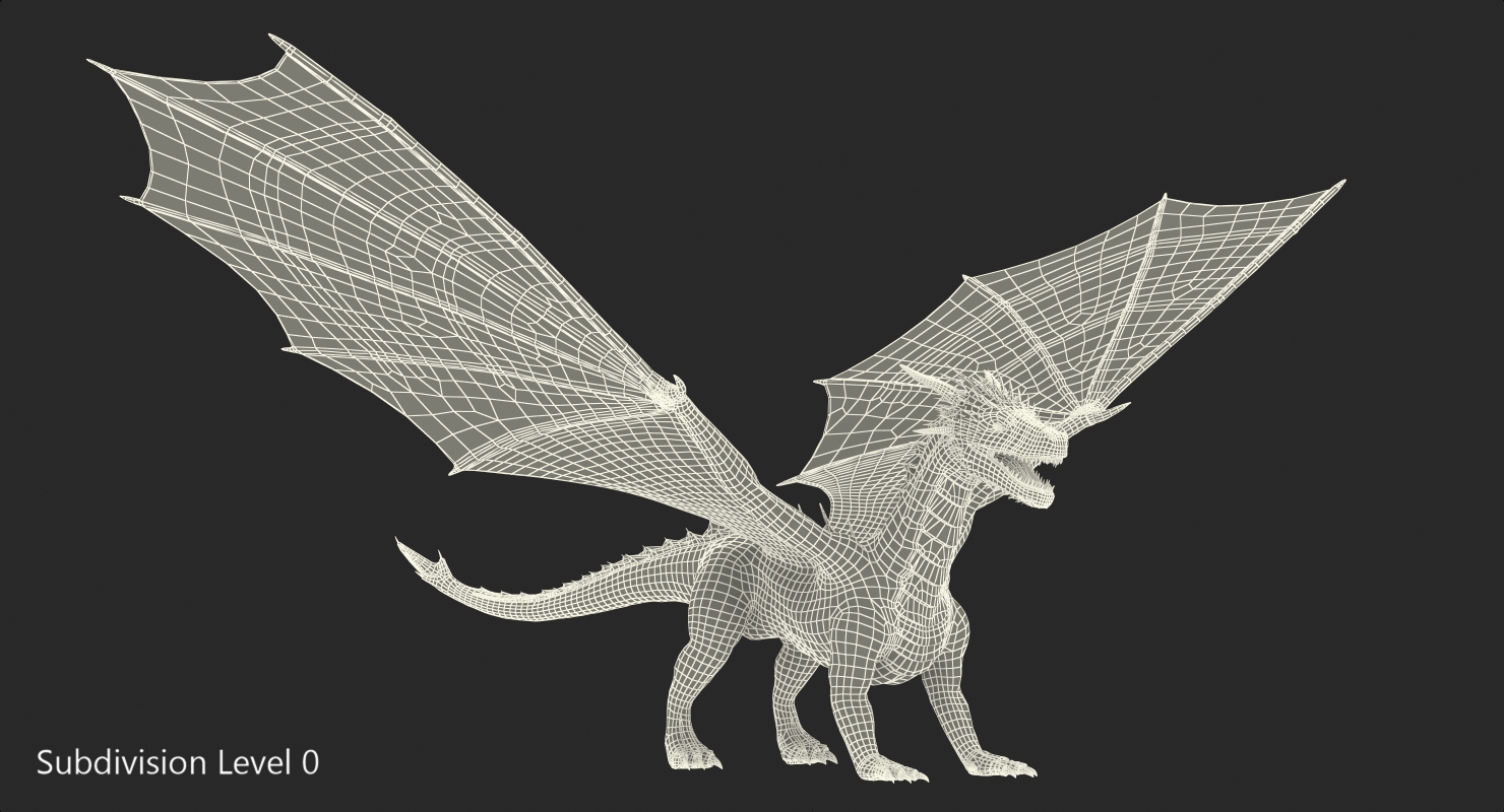 Mythical Dragon Rigged 3D