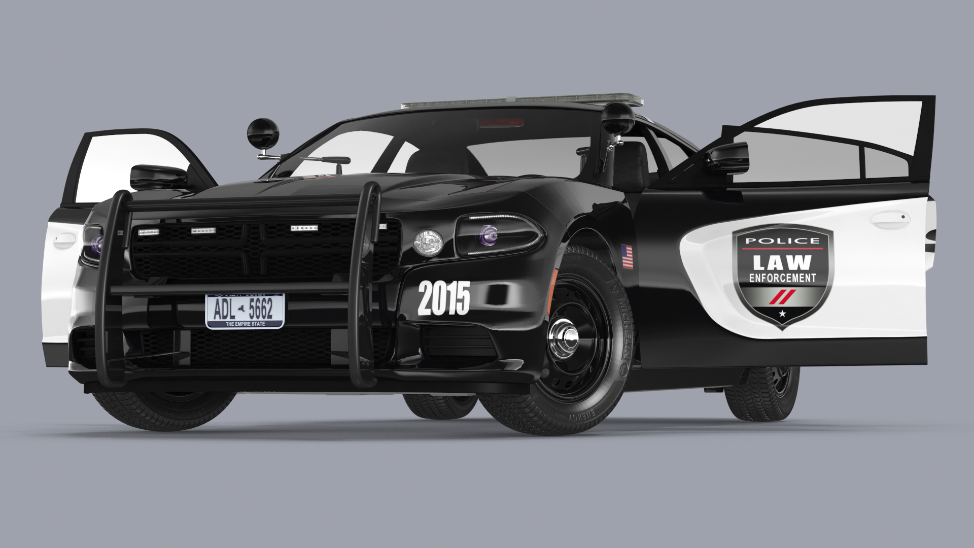 3D Police Car Rigged for Maya