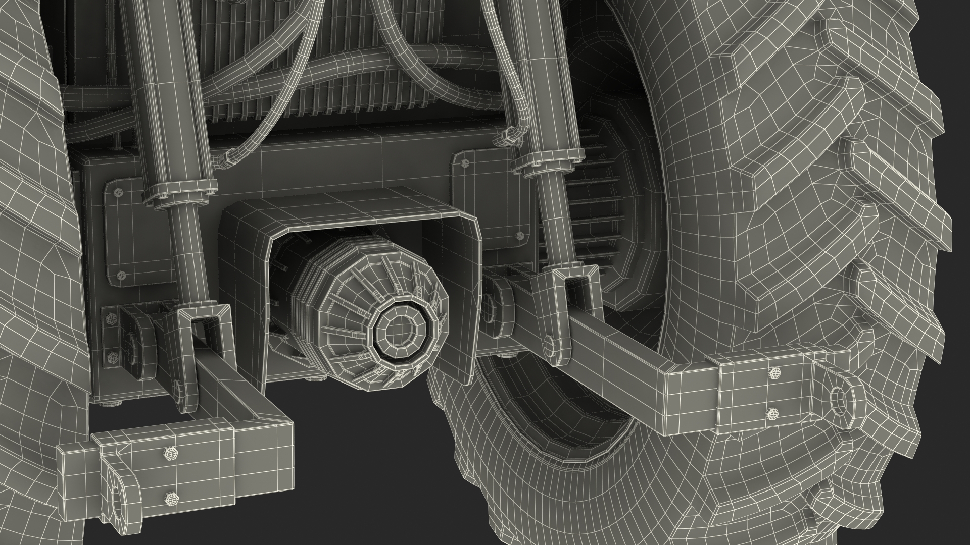 Autonomous Electric Tractor Rigged 3D model