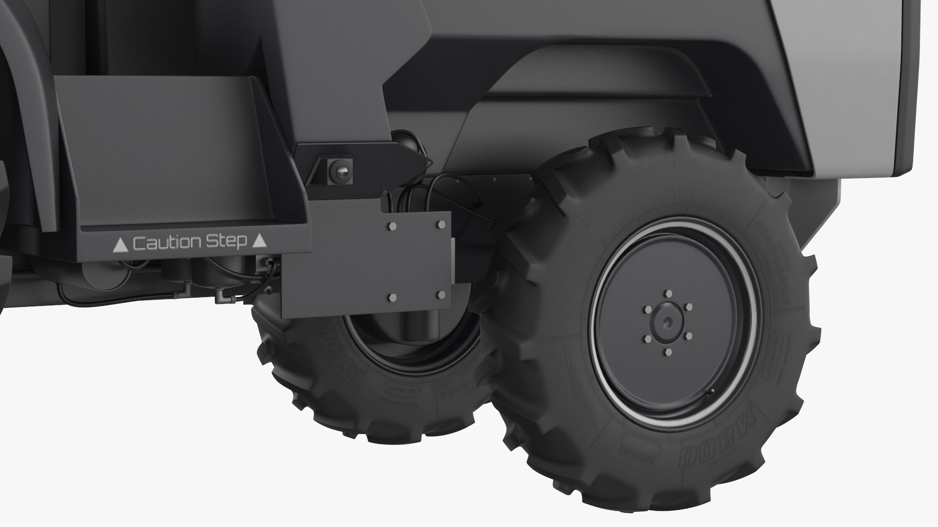 Autonomous Electric Tractor Rigged 3D model