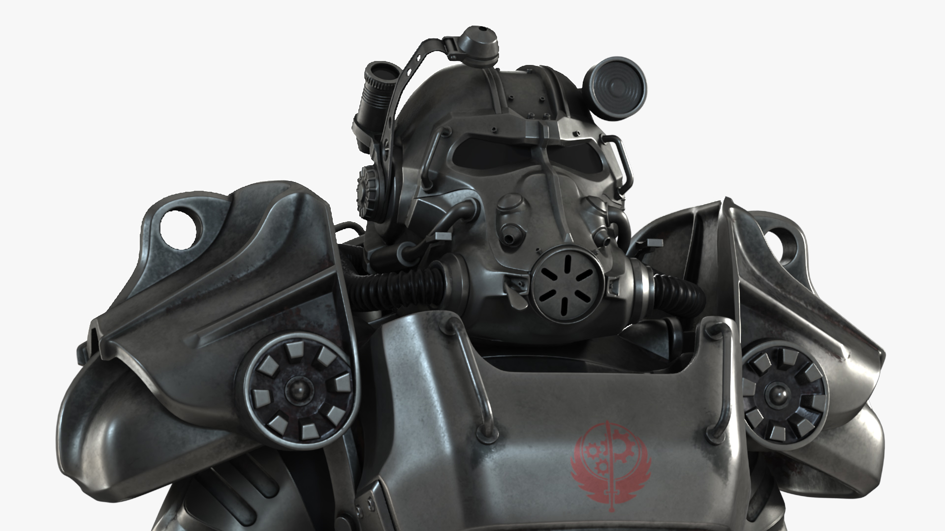 3D model Fallout Power Armor T 60 with Rifle