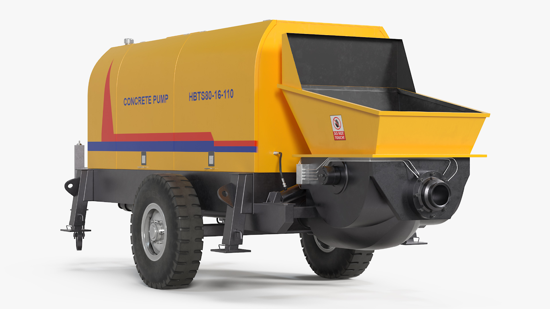 Portable Concrete Pump HBTS80 3D model