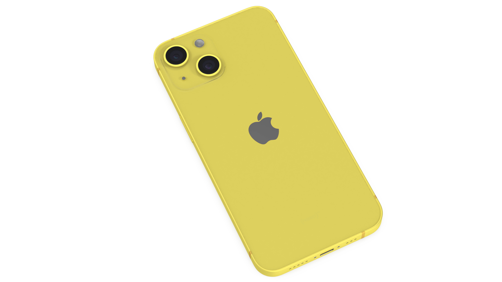 3D iPhone 14 Yellow