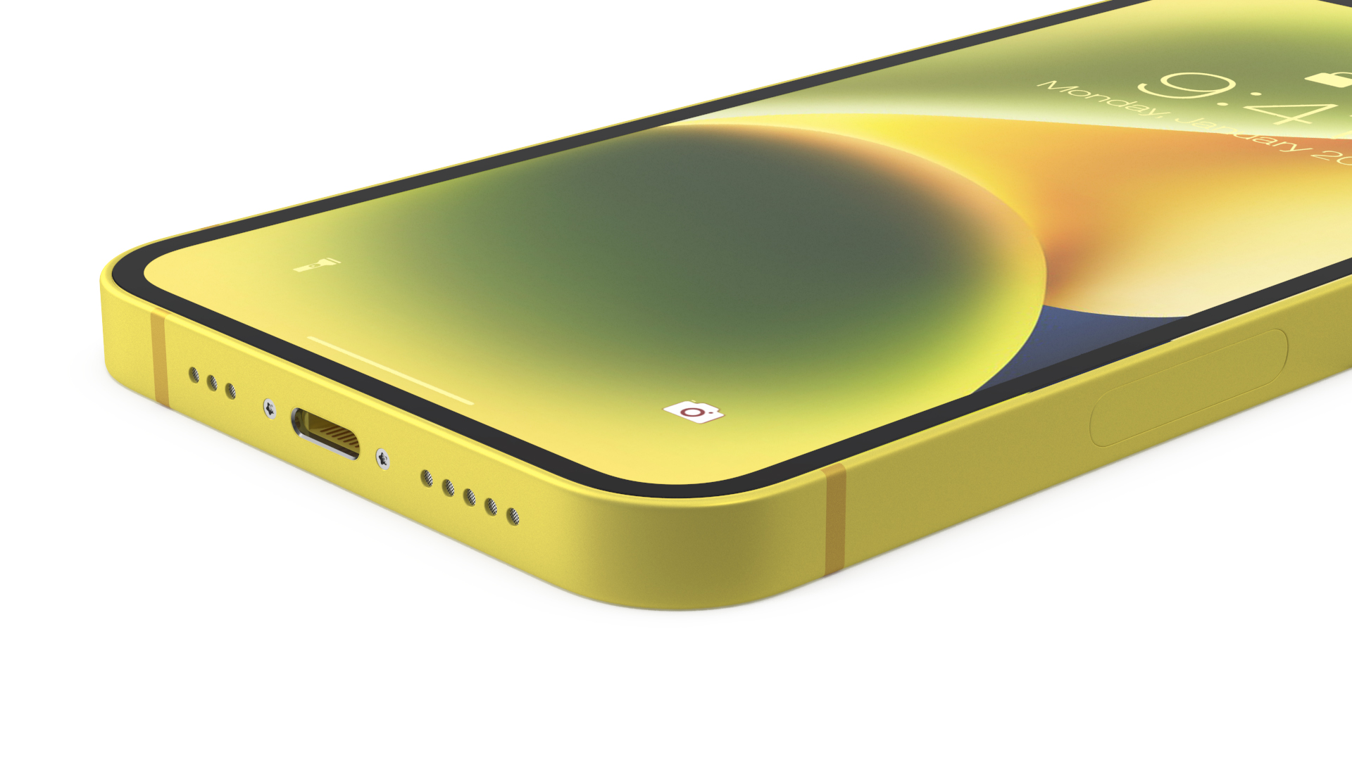 3D iPhone 14 Yellow