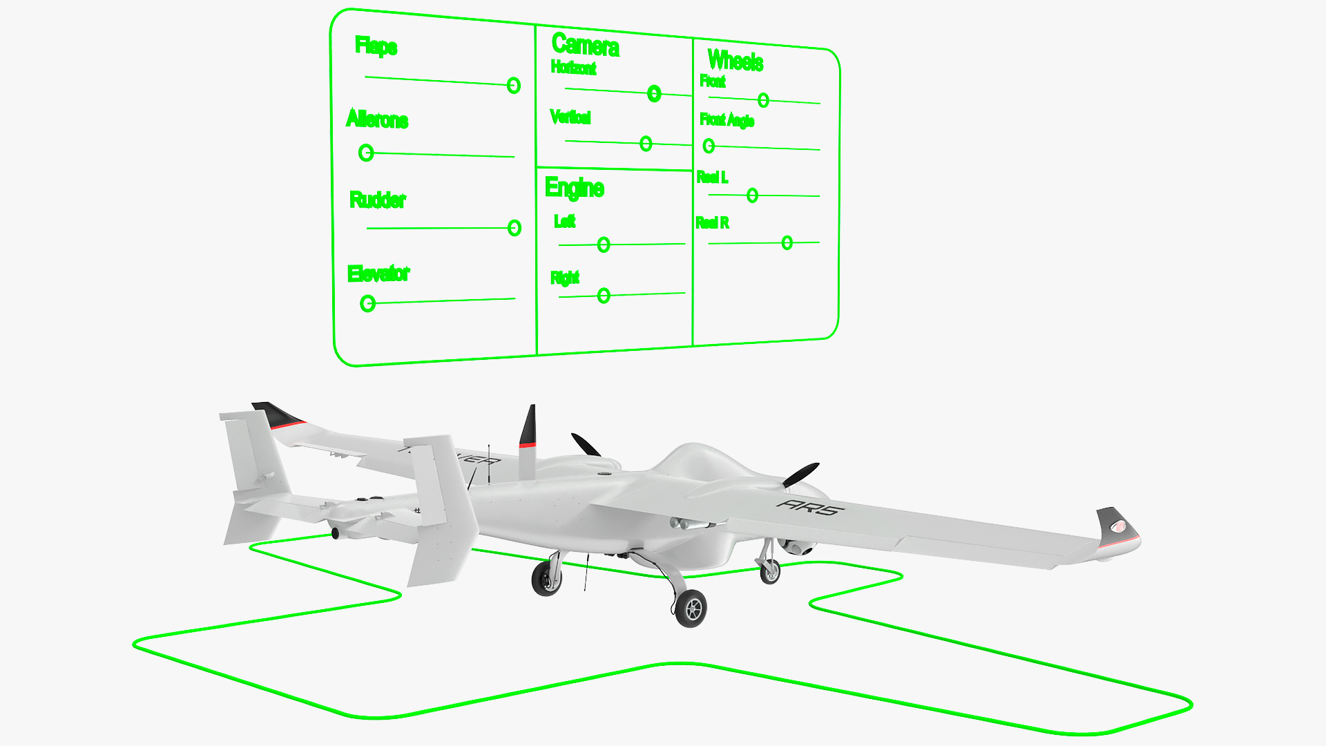 Tekever AR5 UAS Rigged 3D