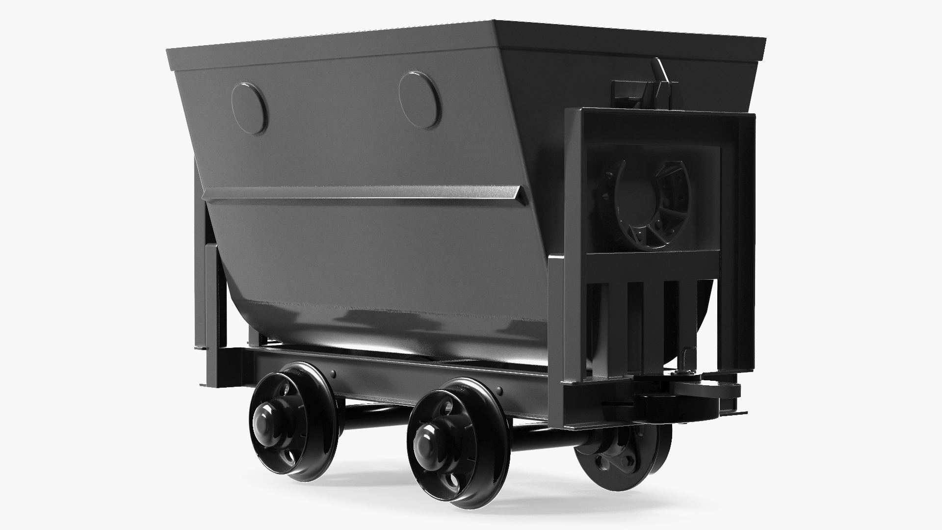 3D Mining Rail Cart Black New