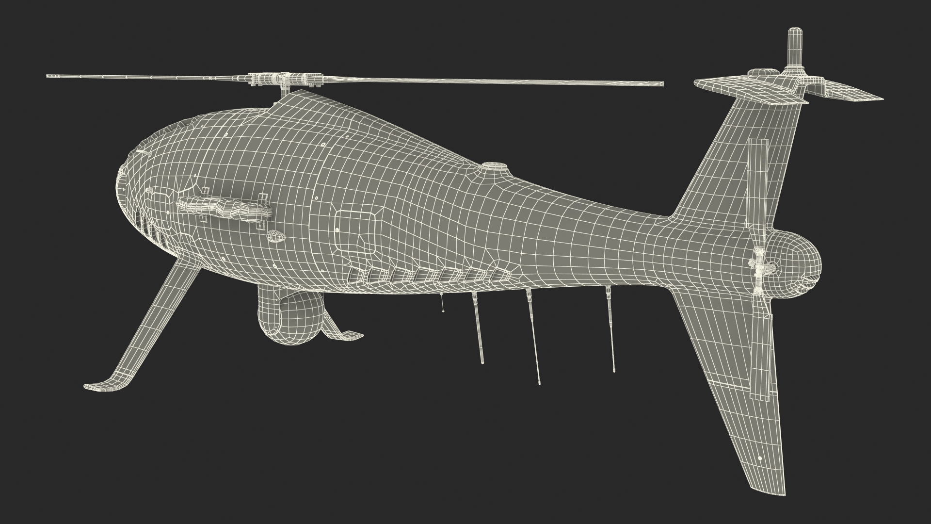 3D Camcopter UAV Rotorcraft Rigged