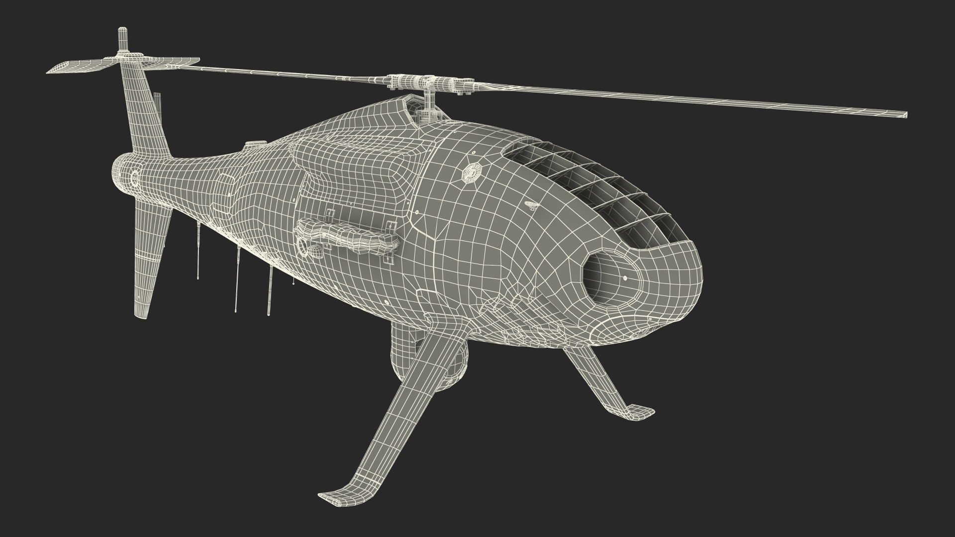 3D Camcopter UAV Rotorcraft Rigged