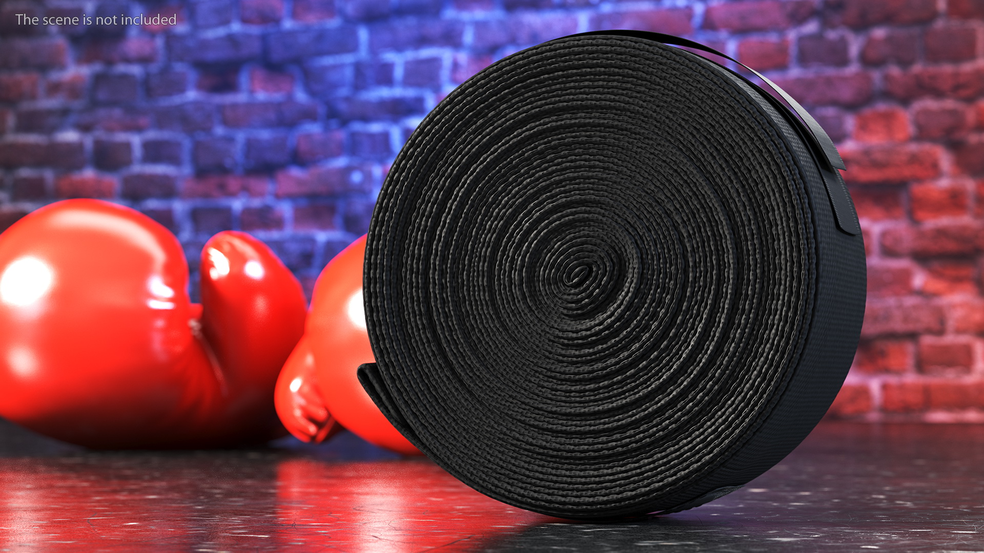 Black Boxing Hand Wrap Roll 3D