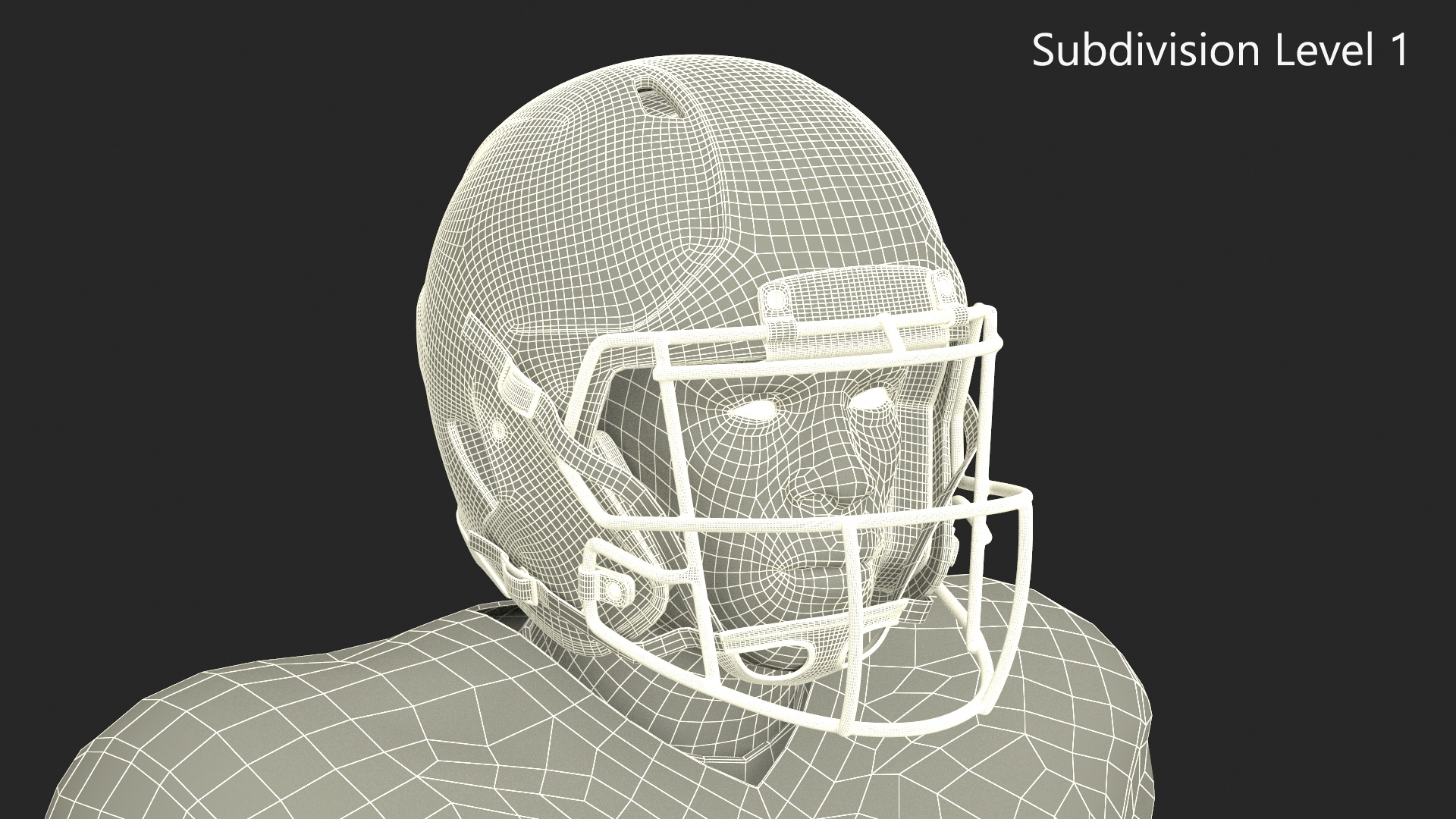 Red Uniform Black Man Football Player Rigged 3D model