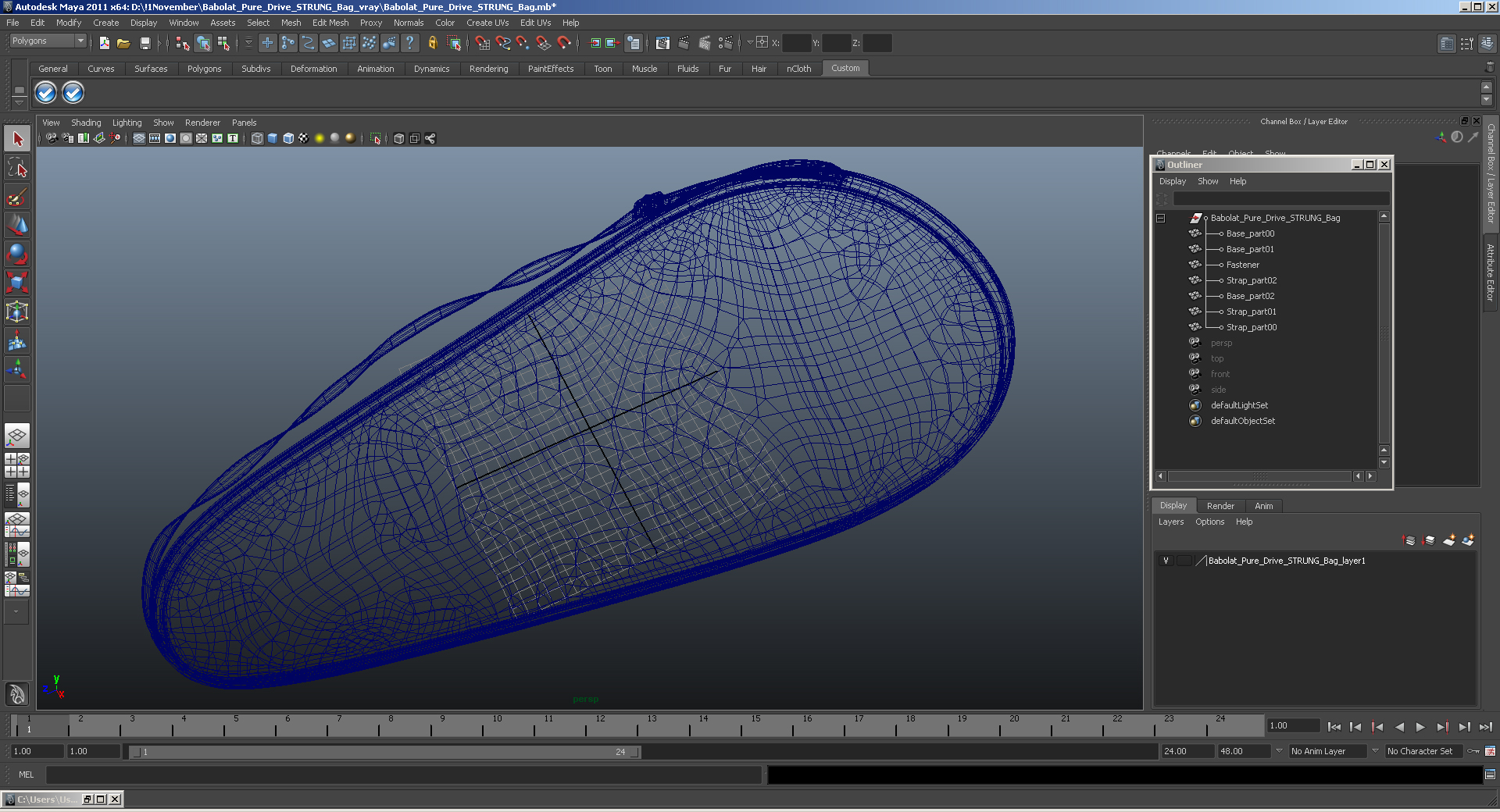 Babolat Pure Drive STRUNG Bag 3D model