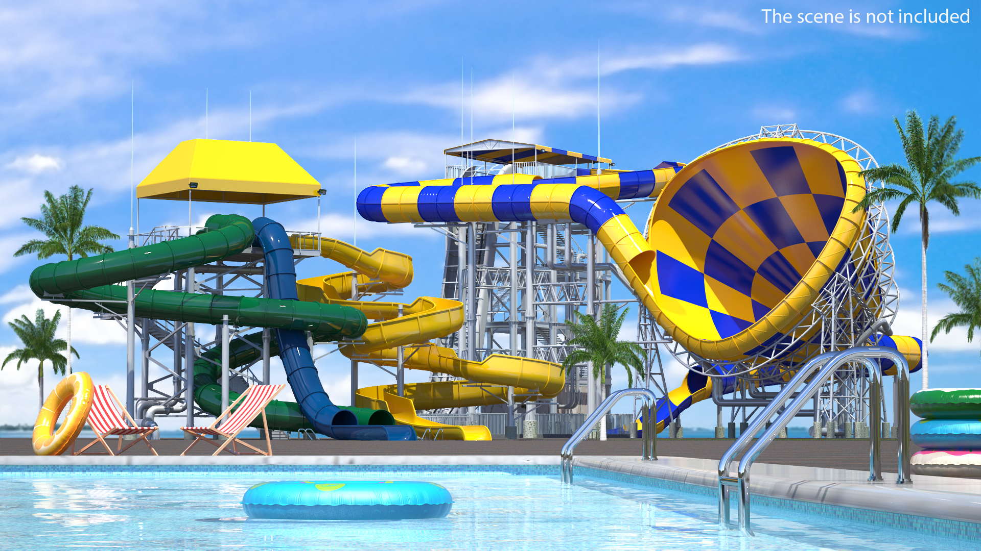 Abyss Funnel Water Slide 3D model