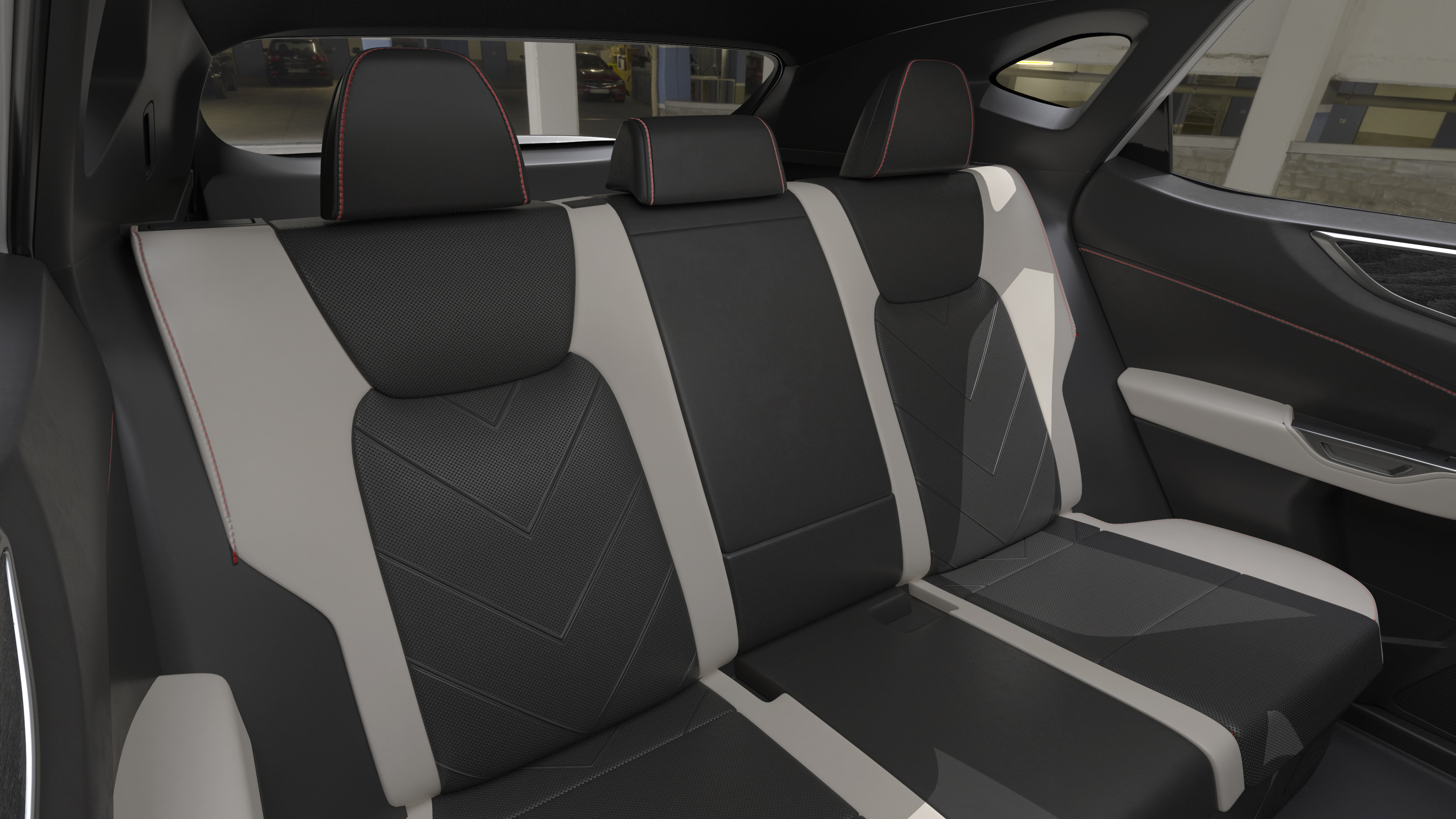 3D model Premium Hybrid SUV White Simple Interior