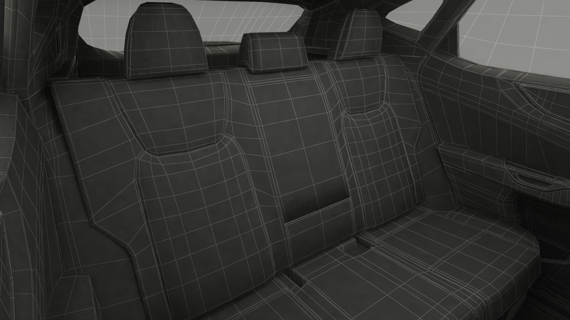 3D model Premium Hybrid SUV White Simple Interior