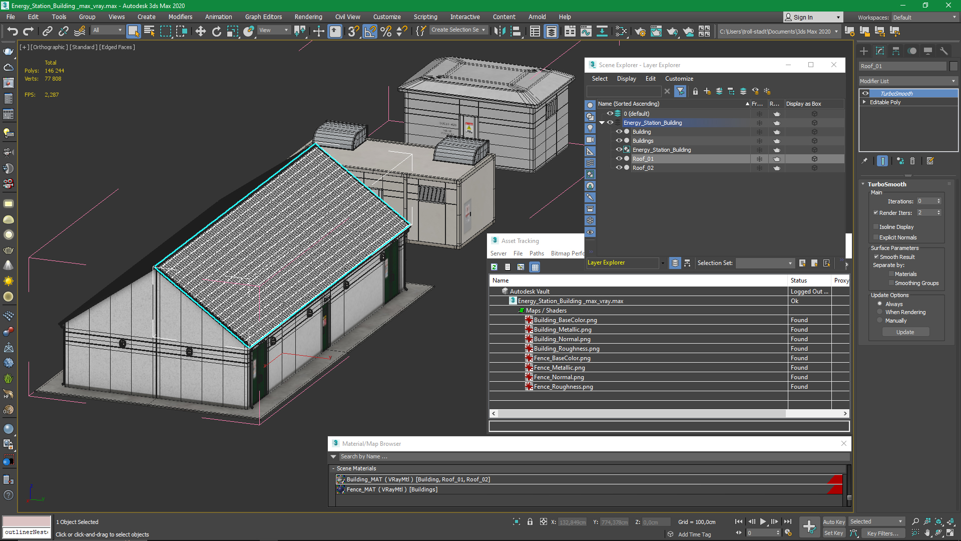 3D Energy Station Building model