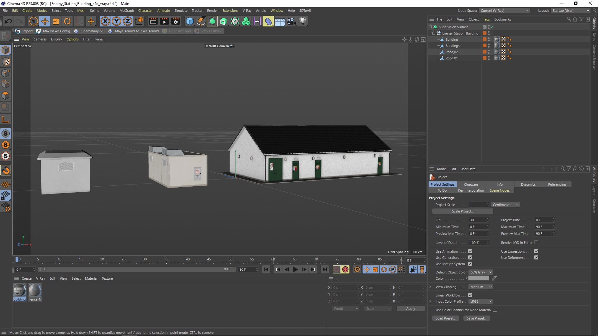 3D Energy Station Building model