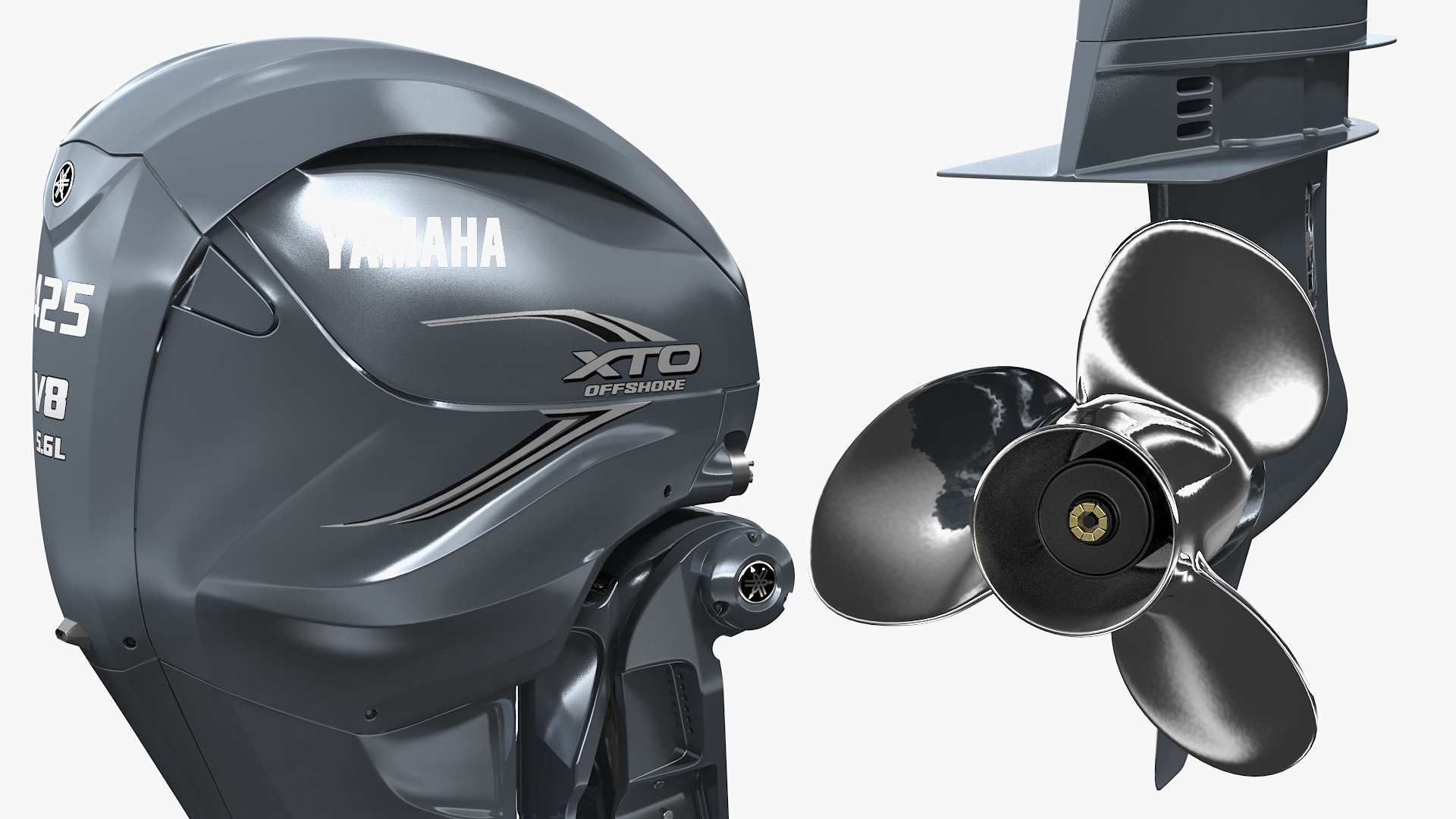 3D model Yamaha XTO Offshore F425A Outboard Motor