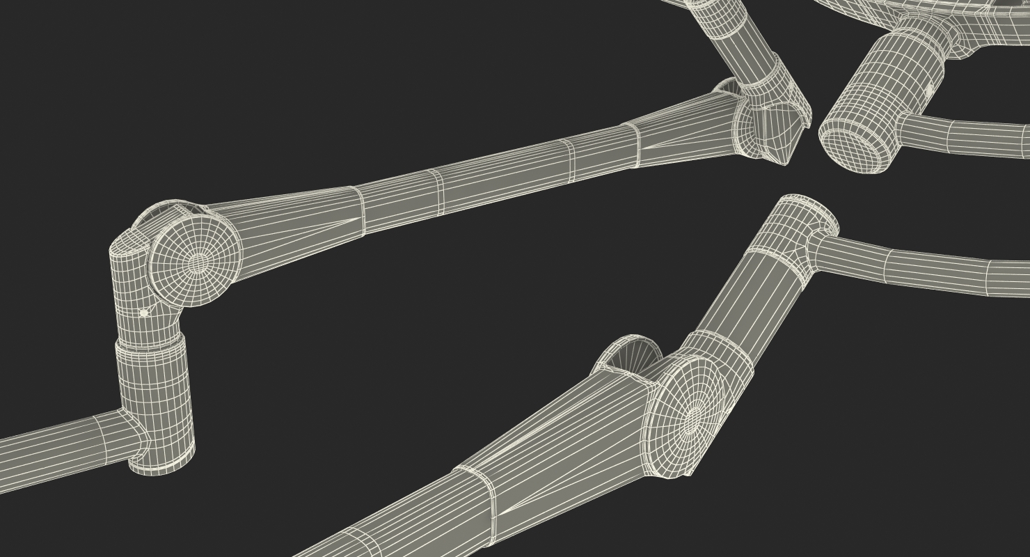 3D Ceiling Mount Modular Surgical Lighting System Rigged model