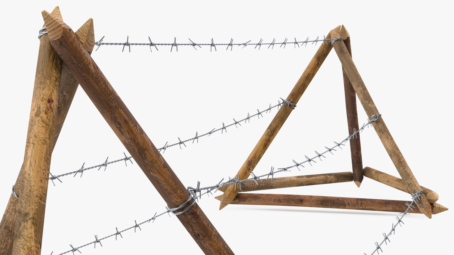 3D model Lapland Barbed Wire Fence