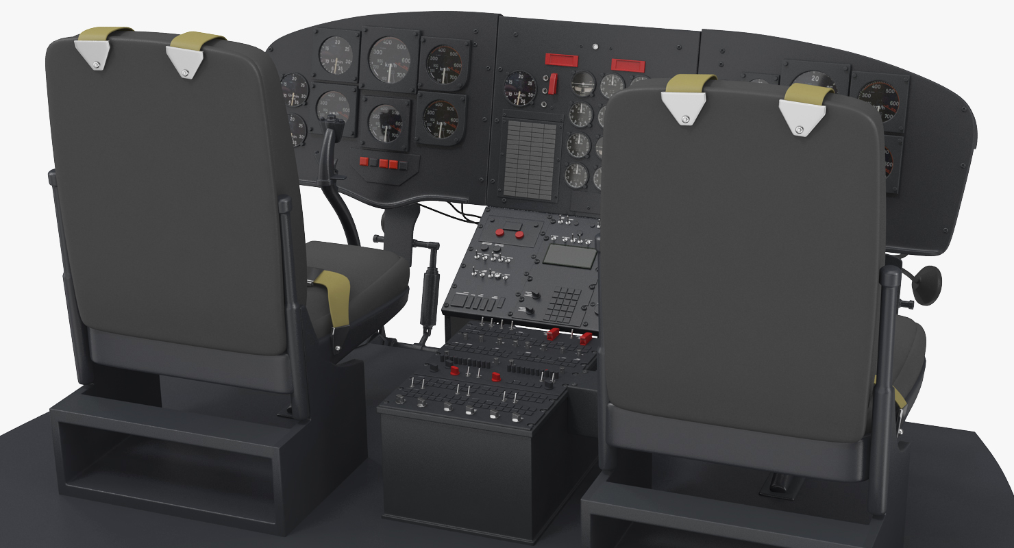 Heavy Helicopter Cockpit 3D model