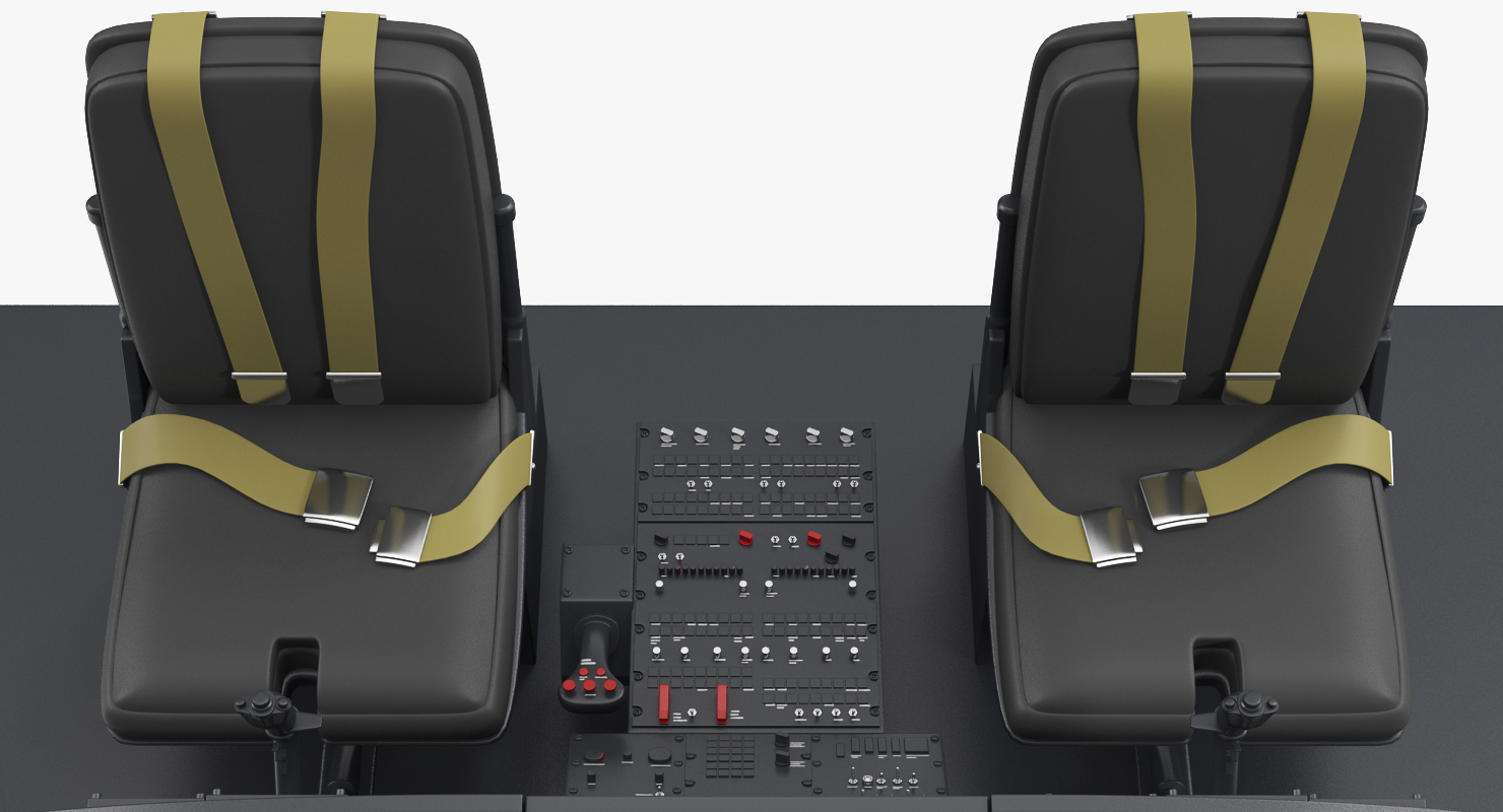 Heavy Helicopter Cockpit 3D model