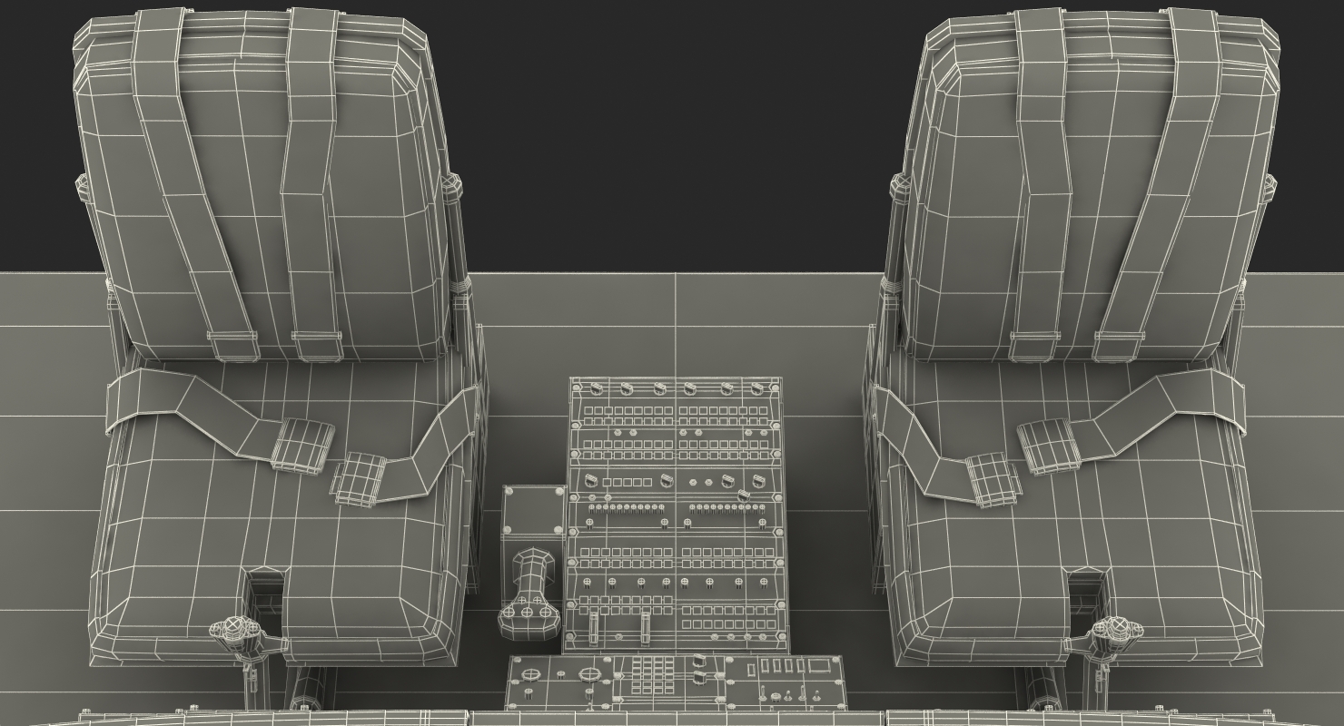 Heavy Helicopter Cockpit 3D model