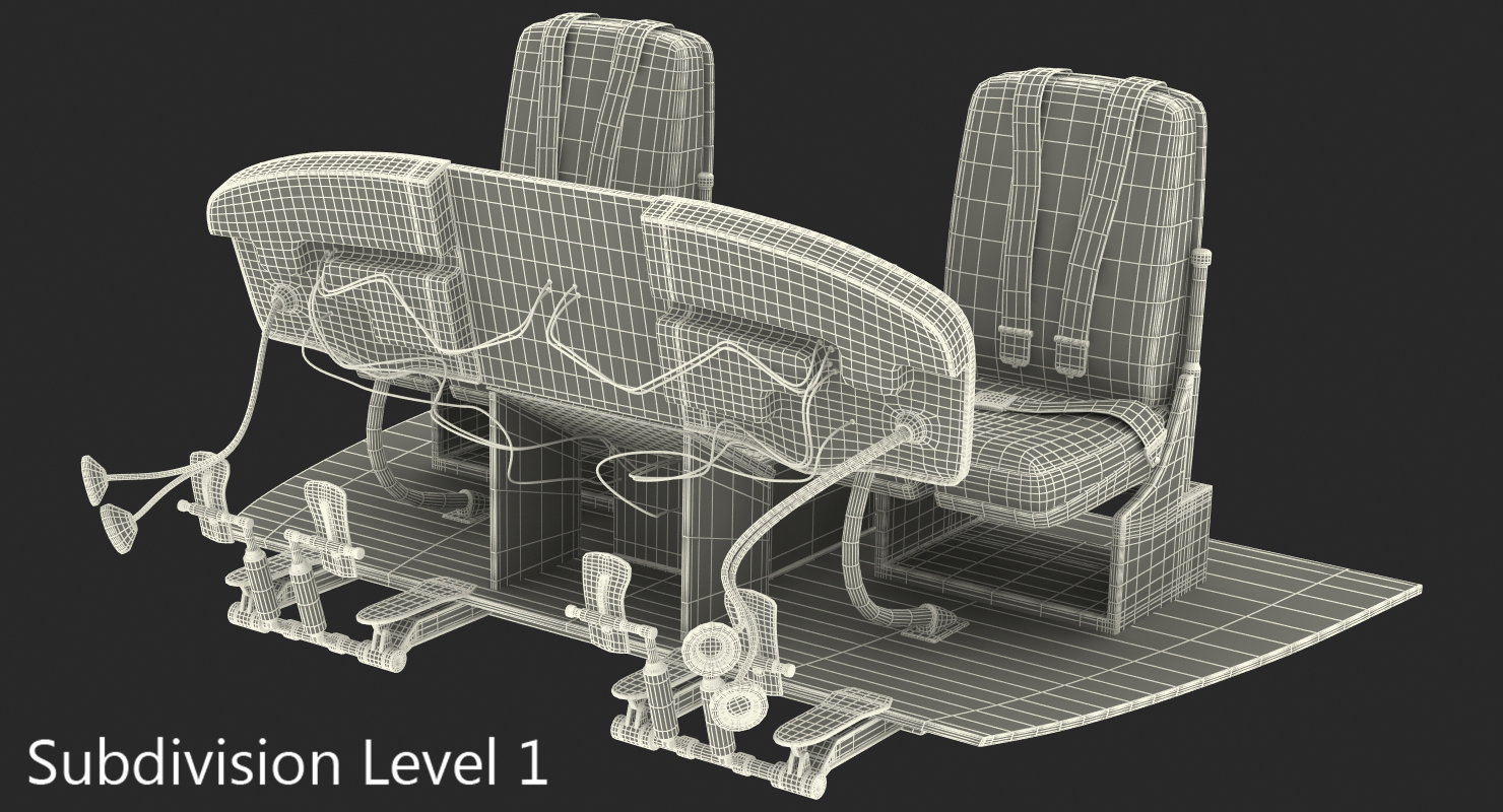 Heavy Helicopter Cockpit 3D model