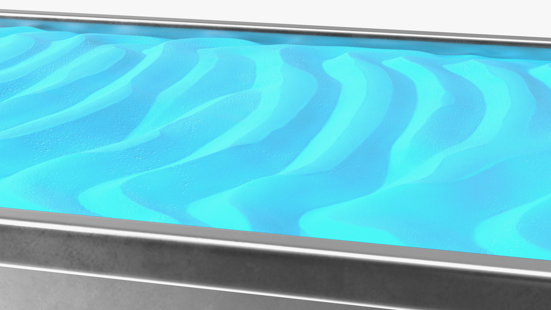 Blue Ice Cream Tray Untouched Surface 3D