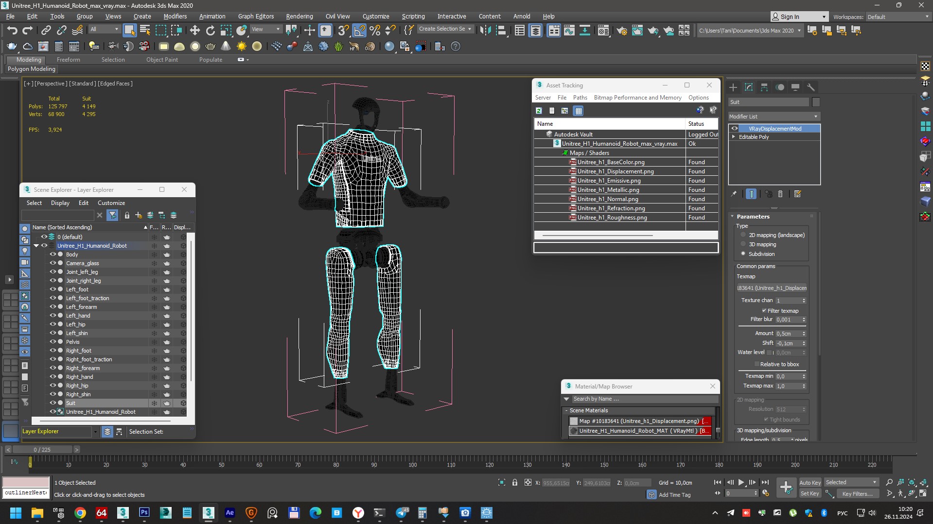 3D model Unitree H1 Humanoid Robot