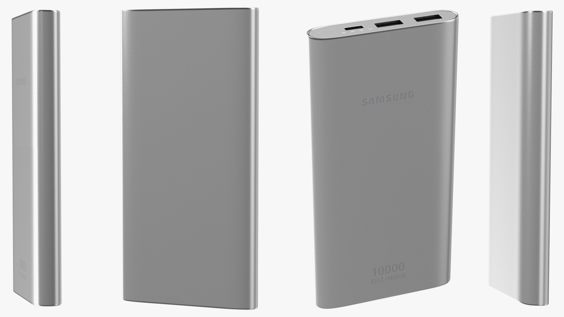 3D Samsung Battery Pack 10000mAh Silver