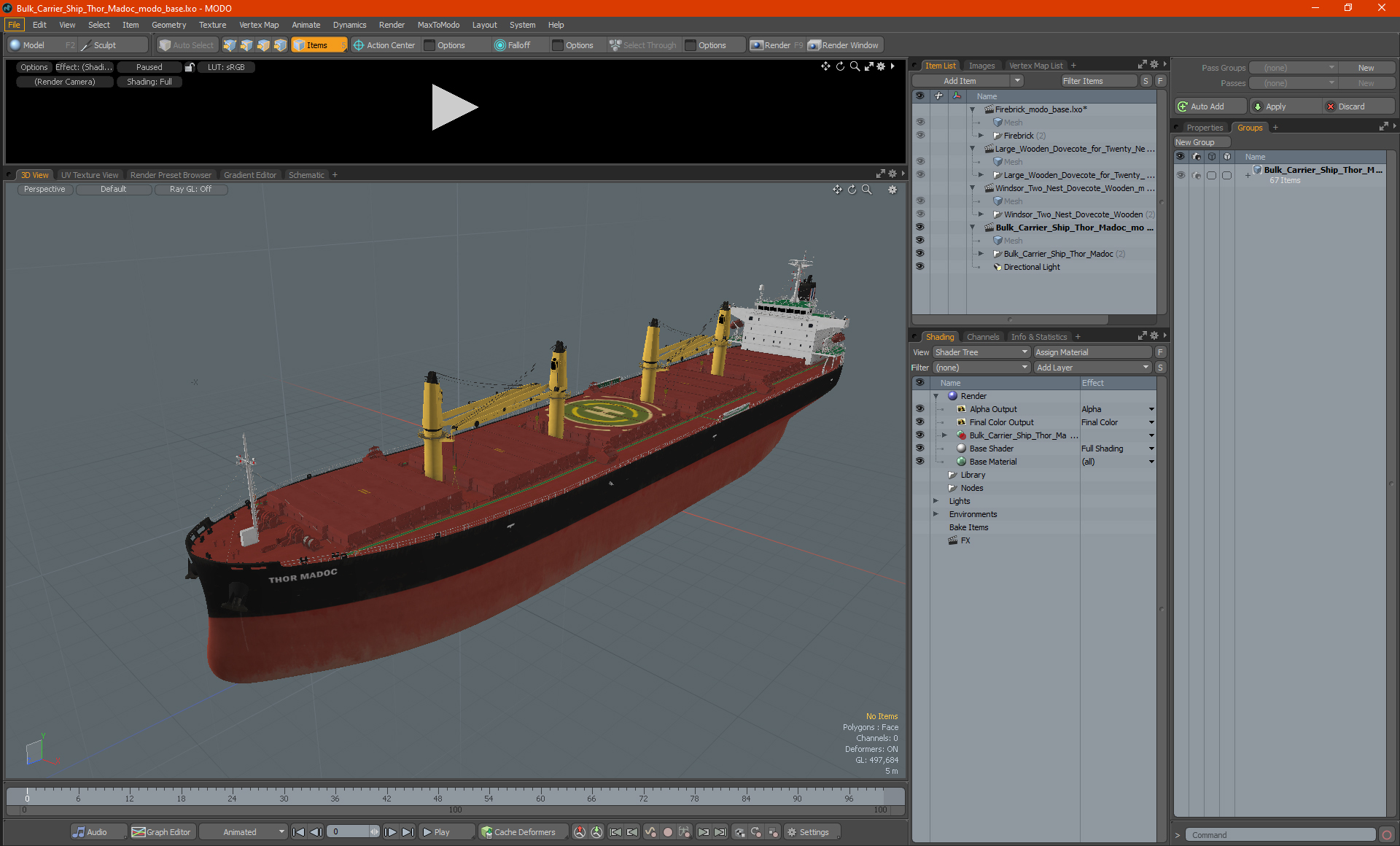 3D Bulk Carrier Ship Thor Madoc model