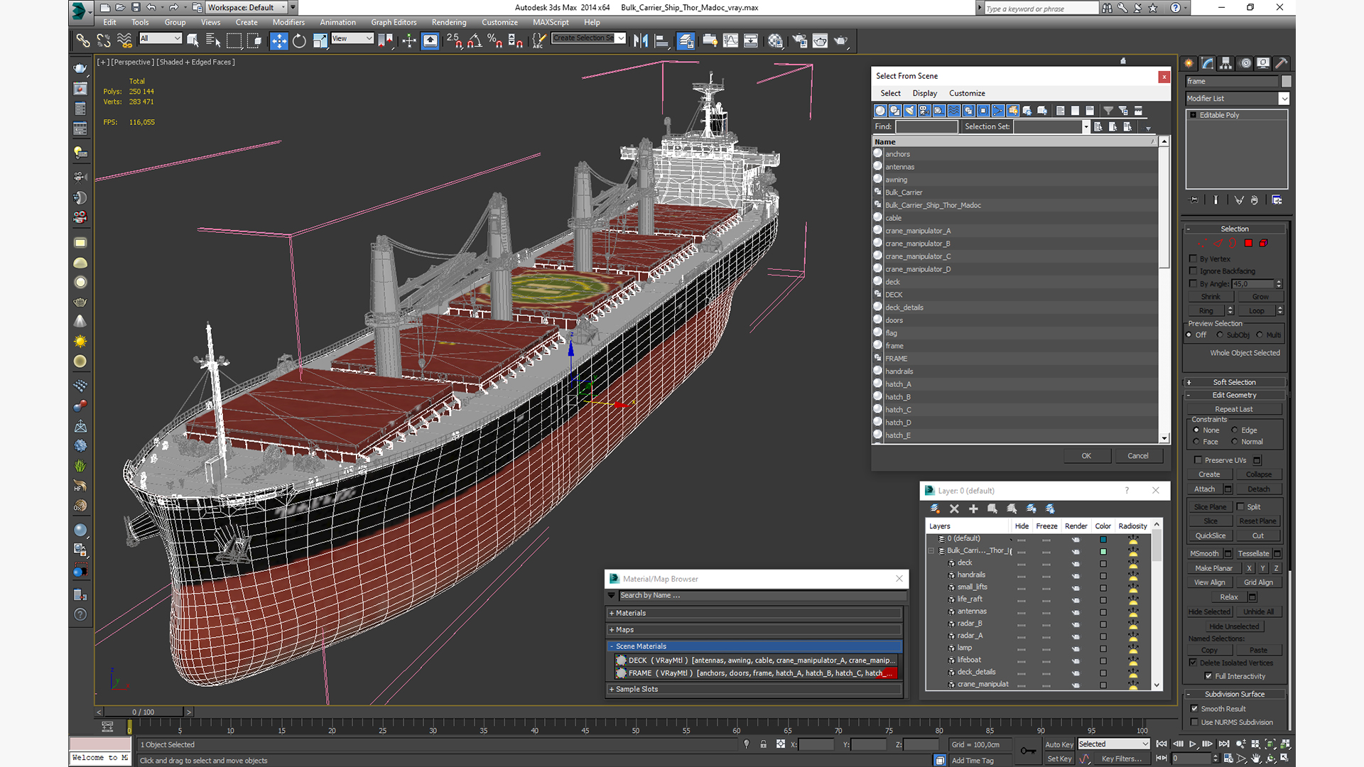 3D Bulk Carrier Ship Thor Madoc model