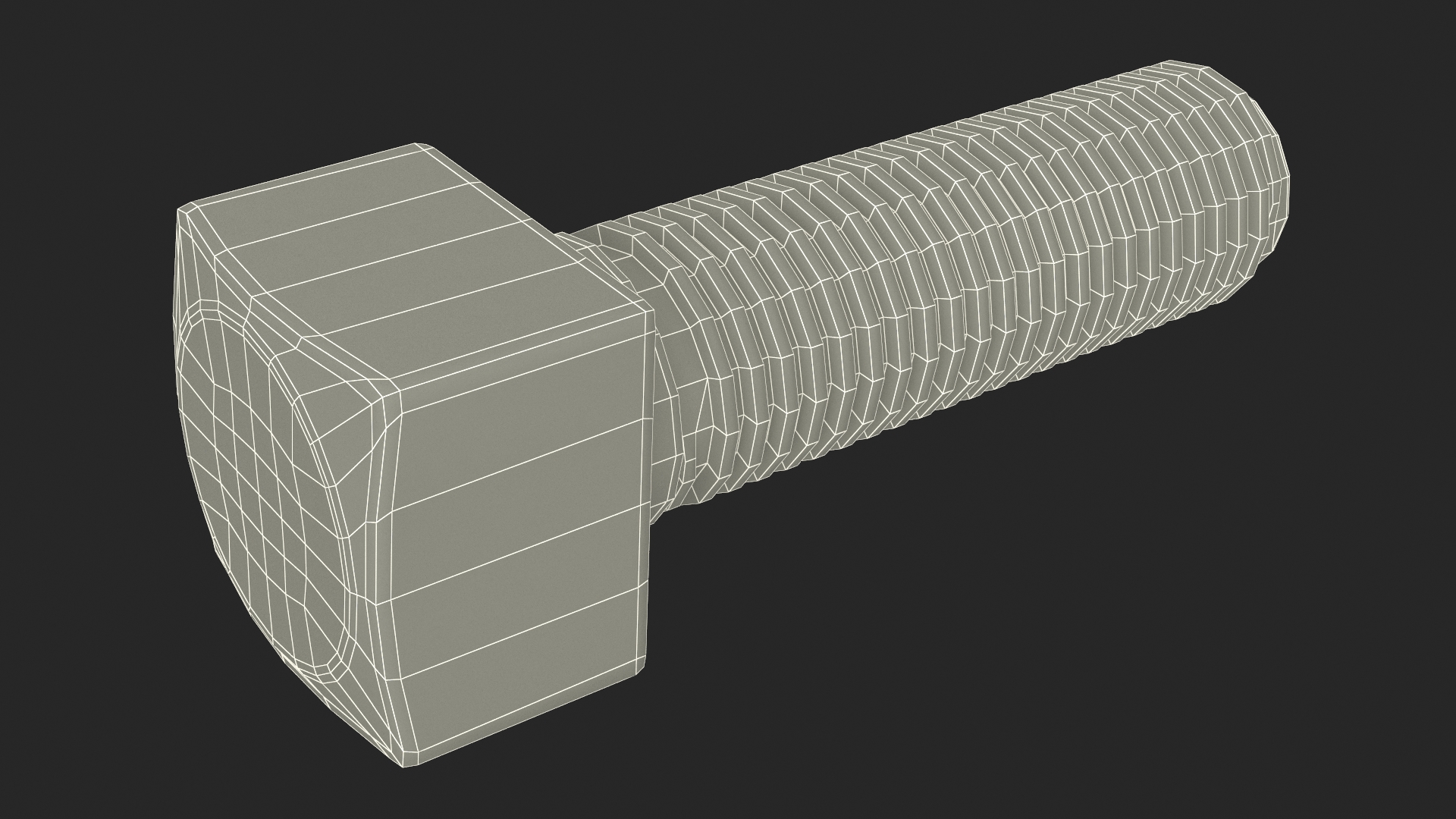 3D Chromed Steel Screw Kit model