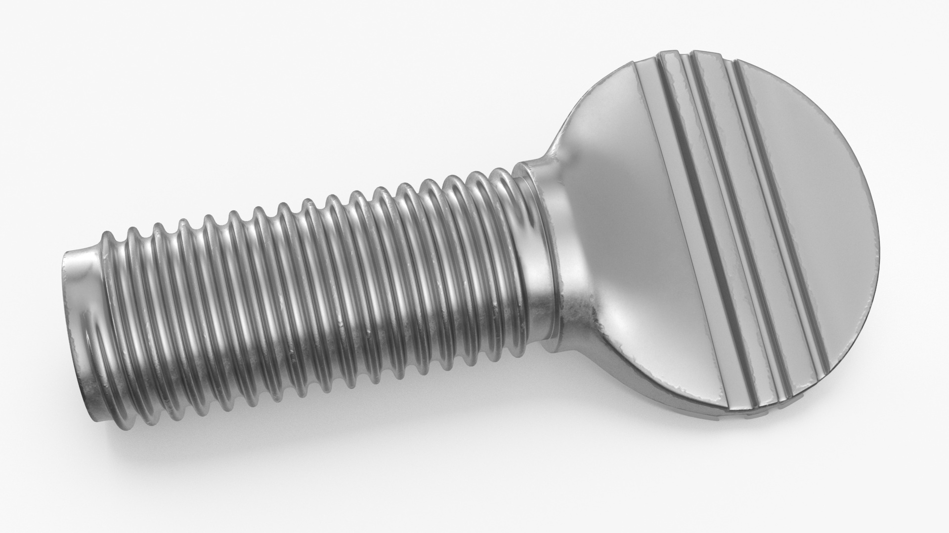 3D Chromed Steel Screw Kit model