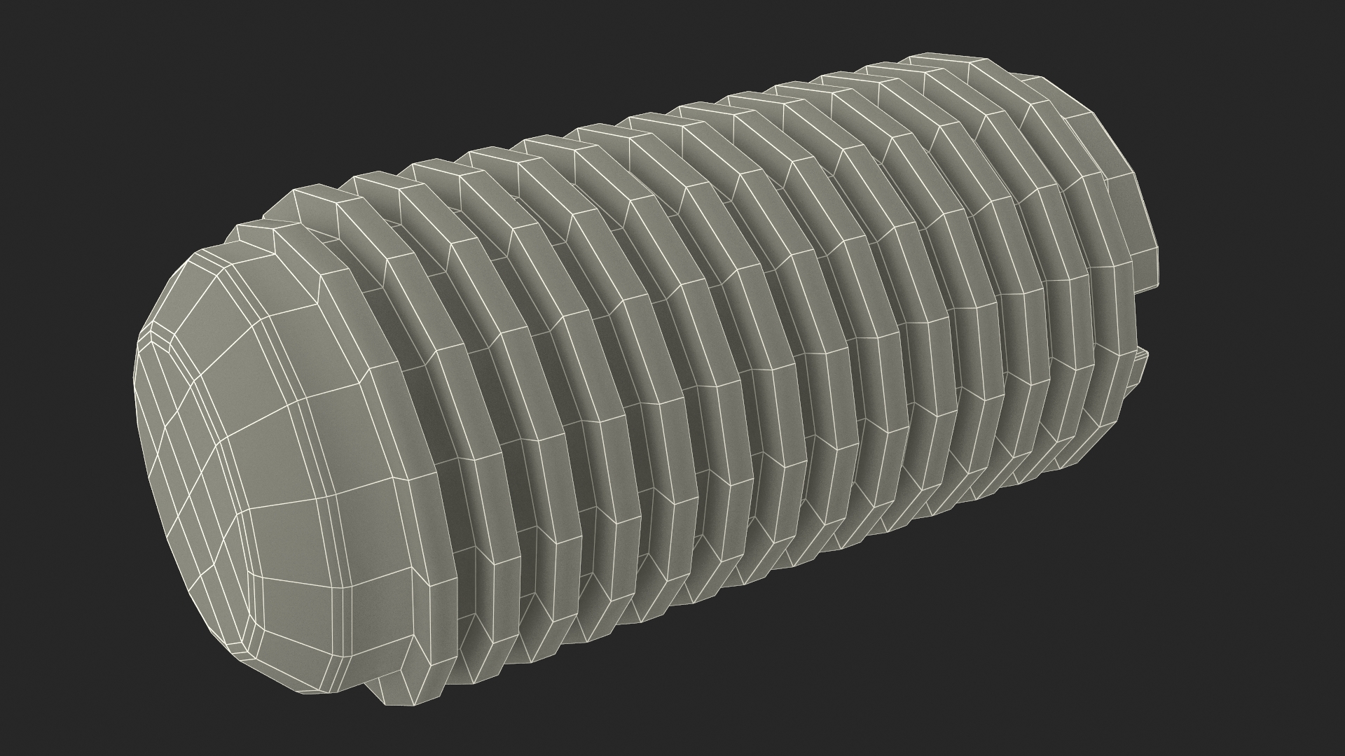 3D Chromed Steel Screw Kit model