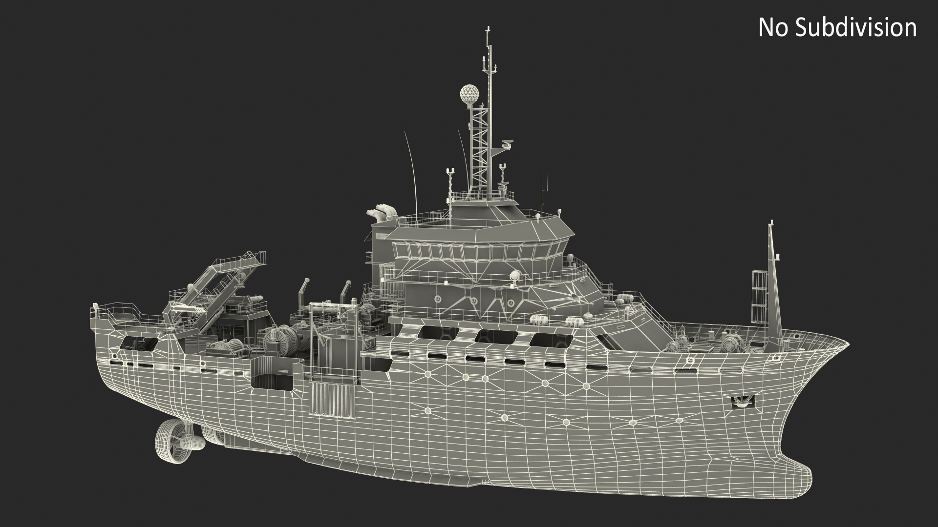 3D INAPESCA Oceanographic Research Vessel model