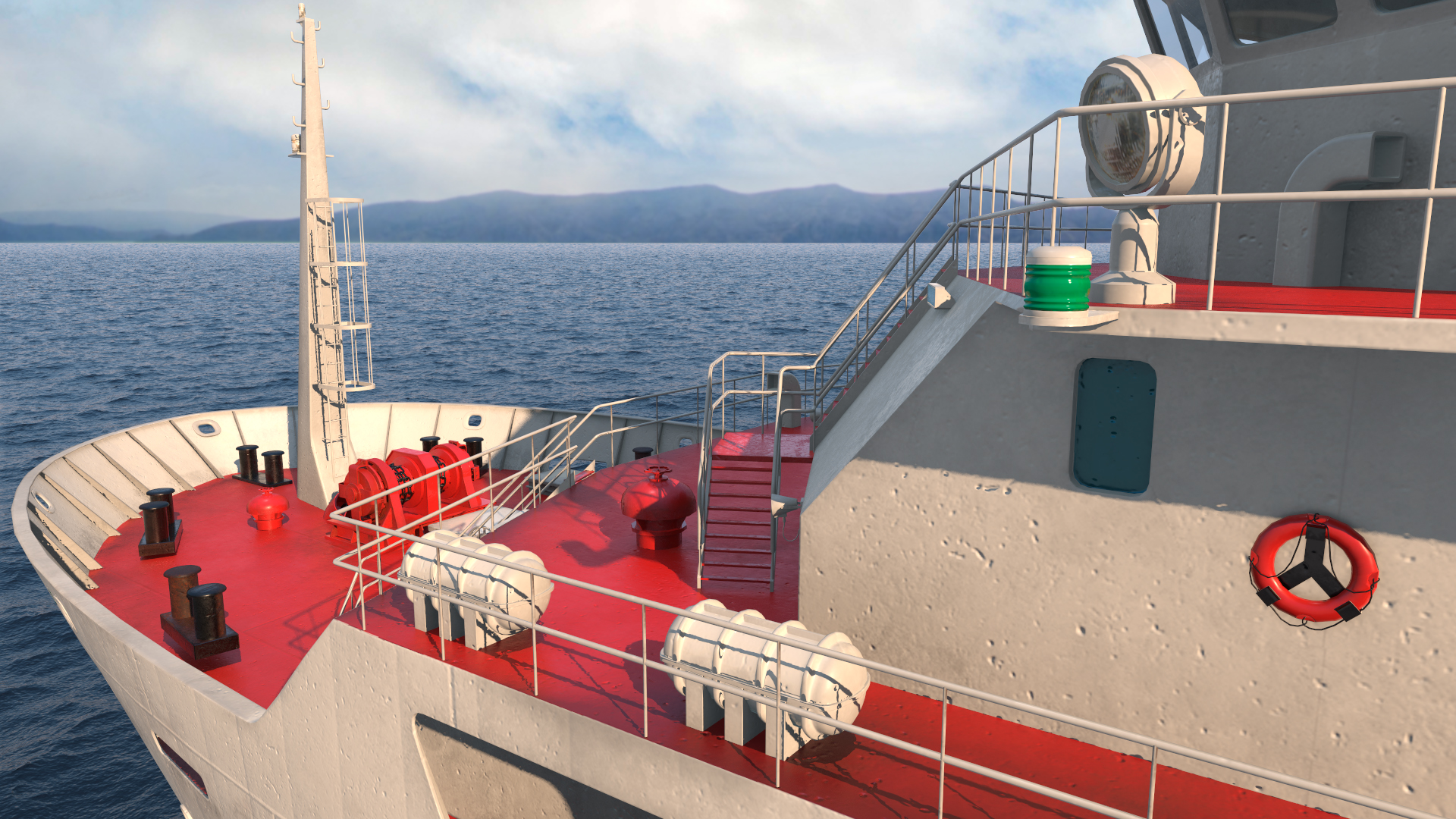 3D INAPESCA Oceanographic Research Vessel model