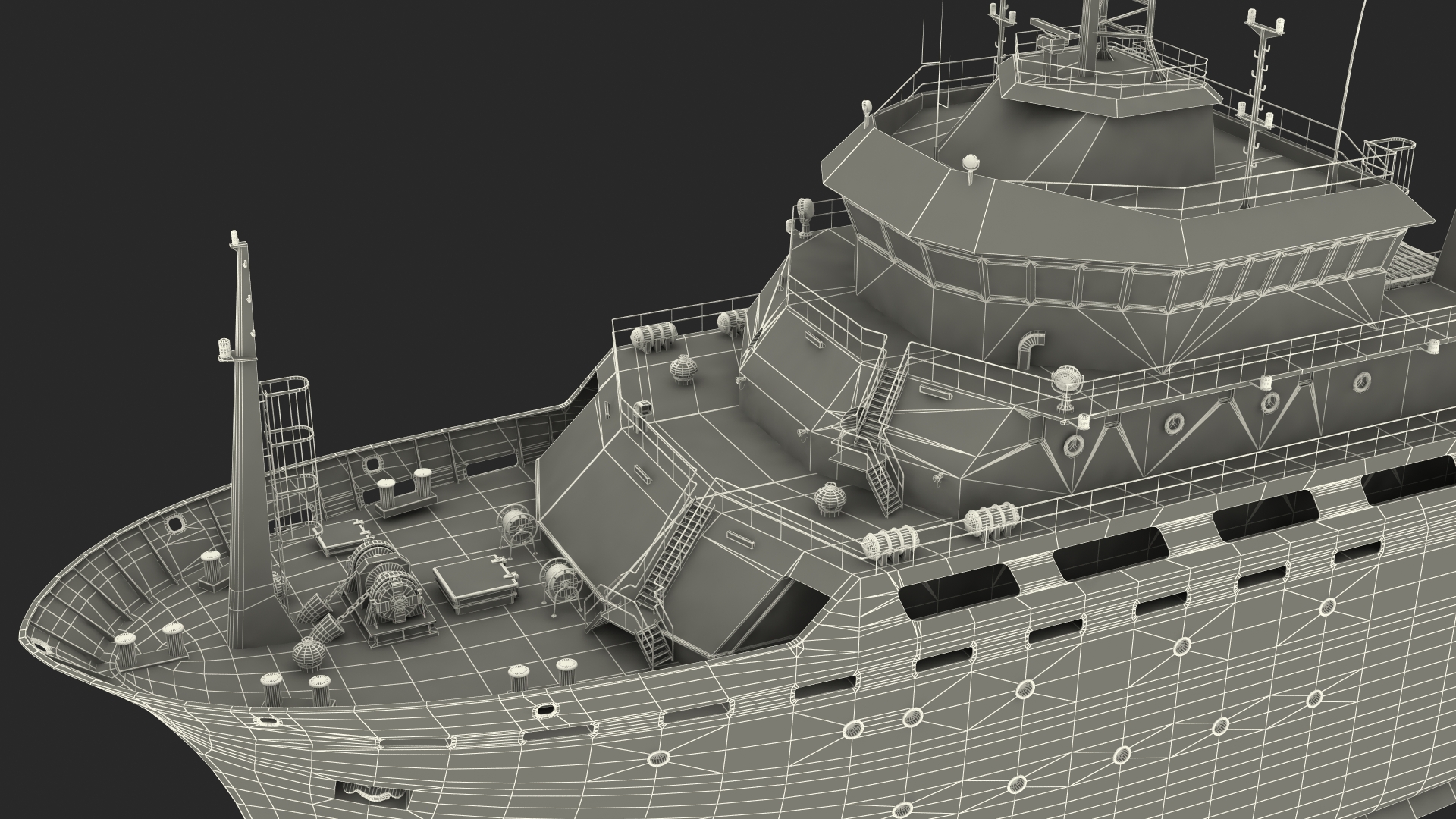 3D INAPESCA Oceanographic Research Vessel model