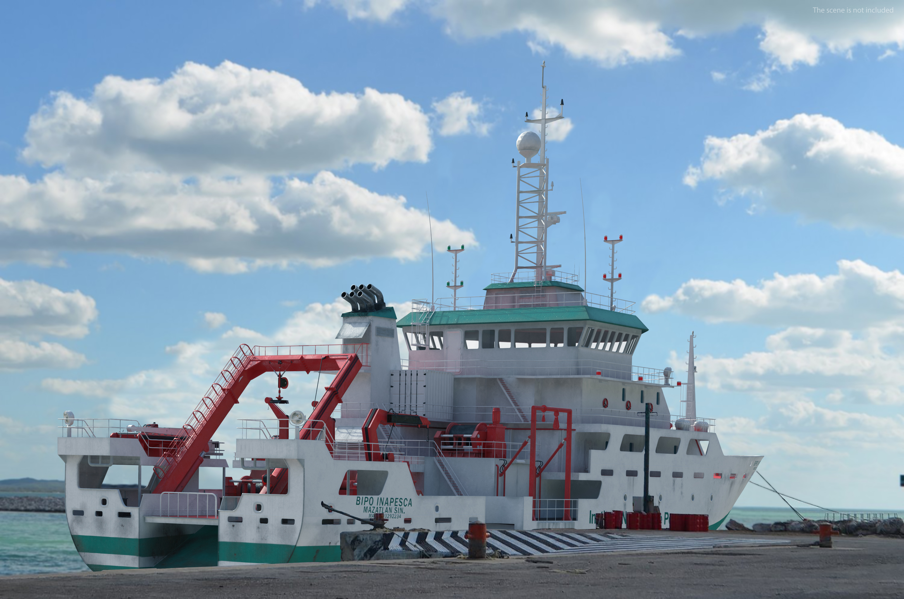 3D INAPESCA Oceanographic Research Vessel model