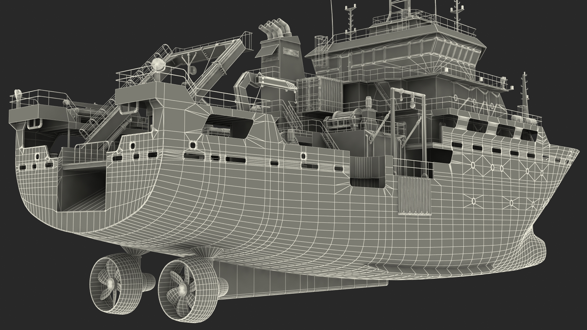 3D INAPESCA Oceanographic Research Vessel model