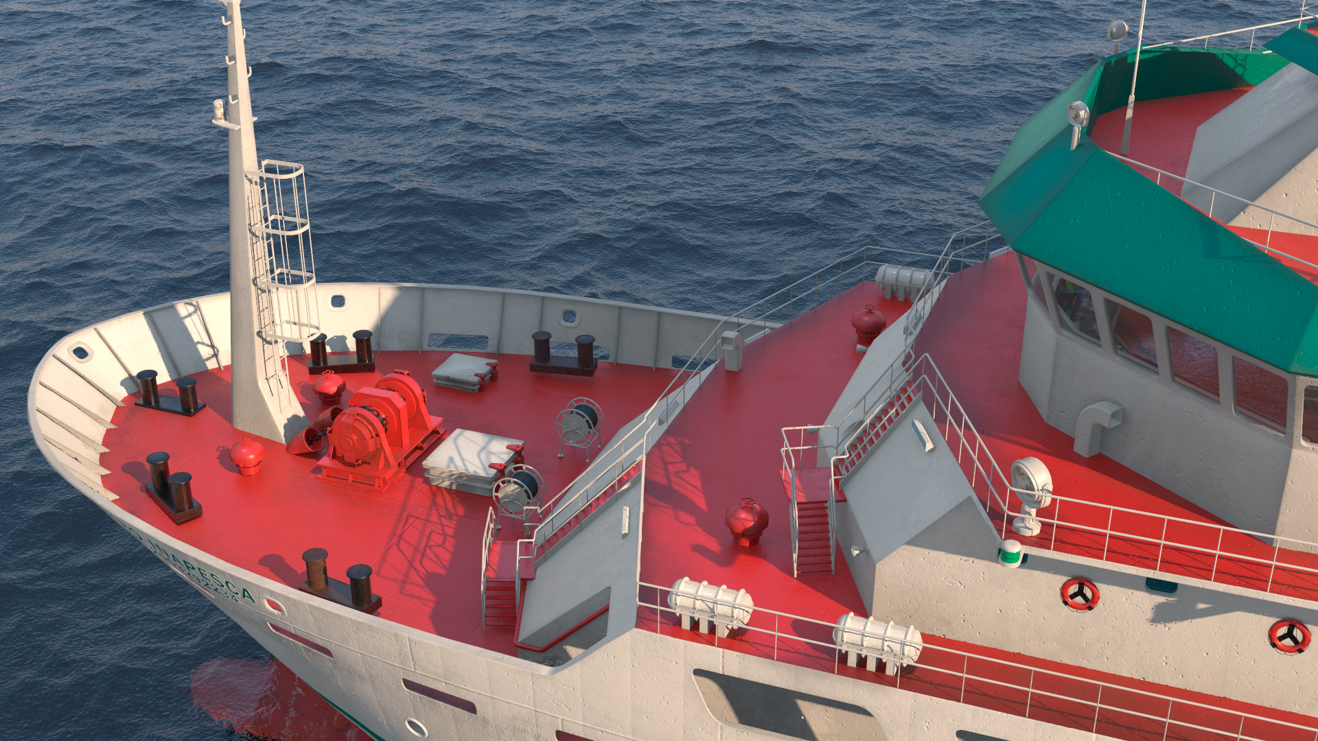 3D INAPESCA Oceanographic Research Vessel model