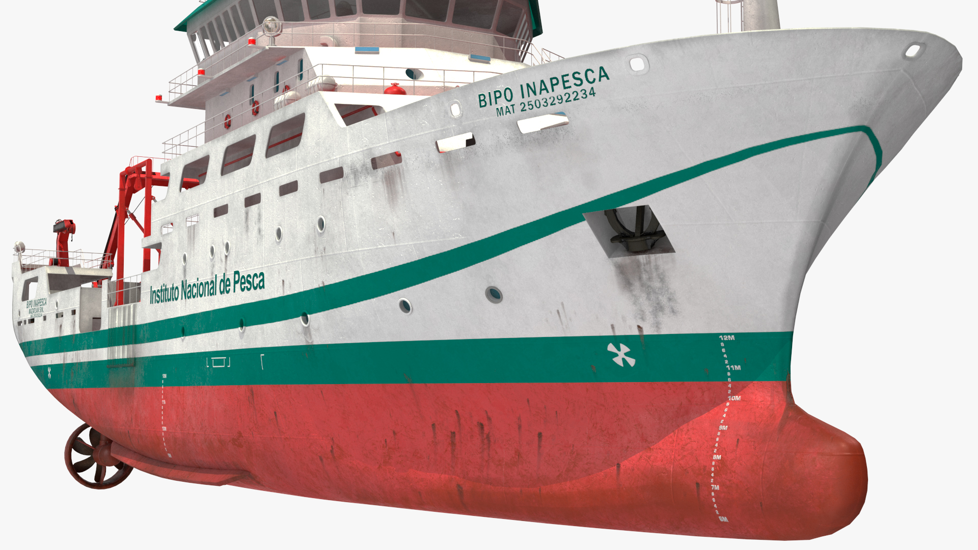 3D INAPESCA Oceanographic Research Vessel model