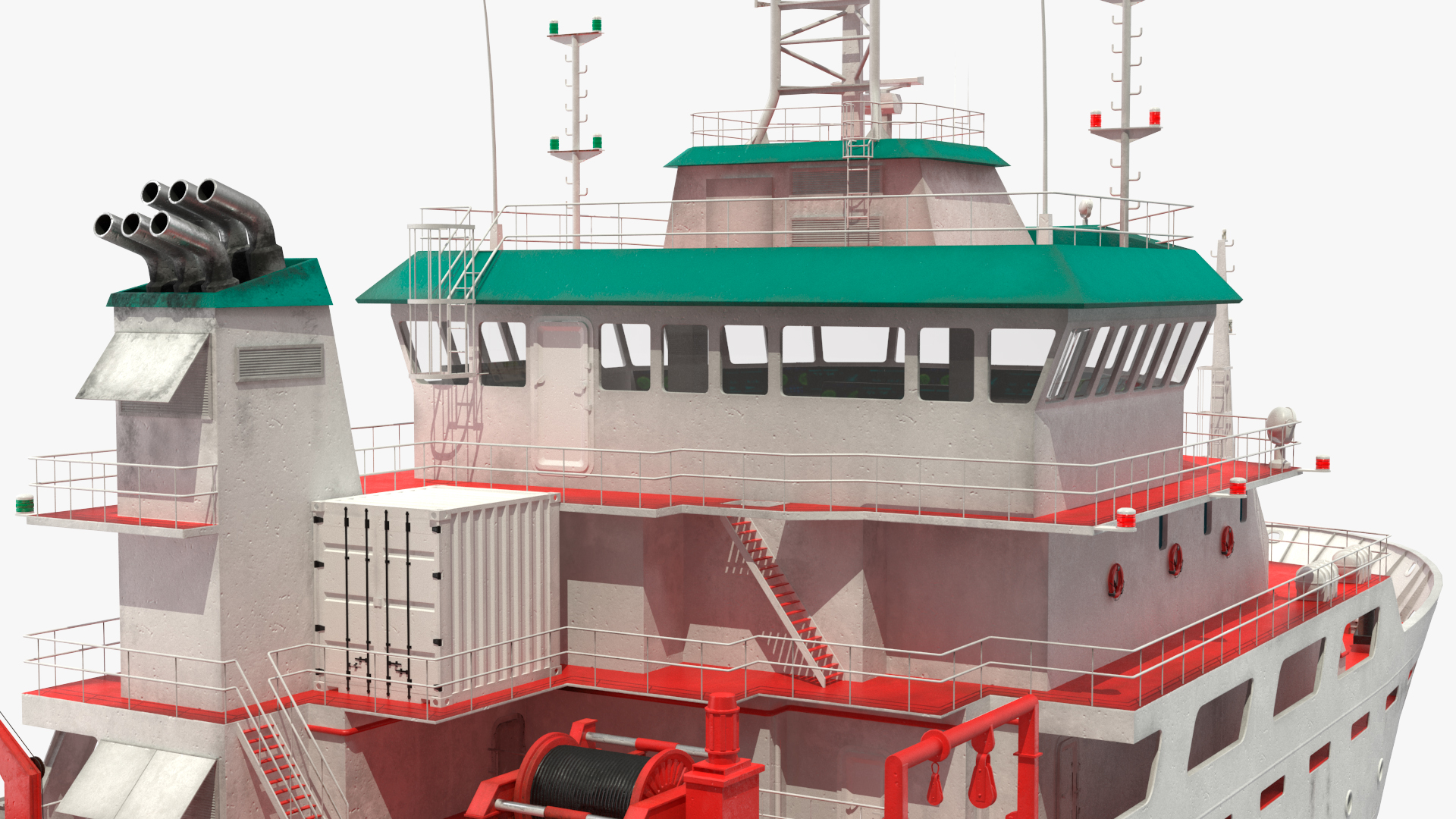 3D INAPESCA Oceanographic Research Vessel model