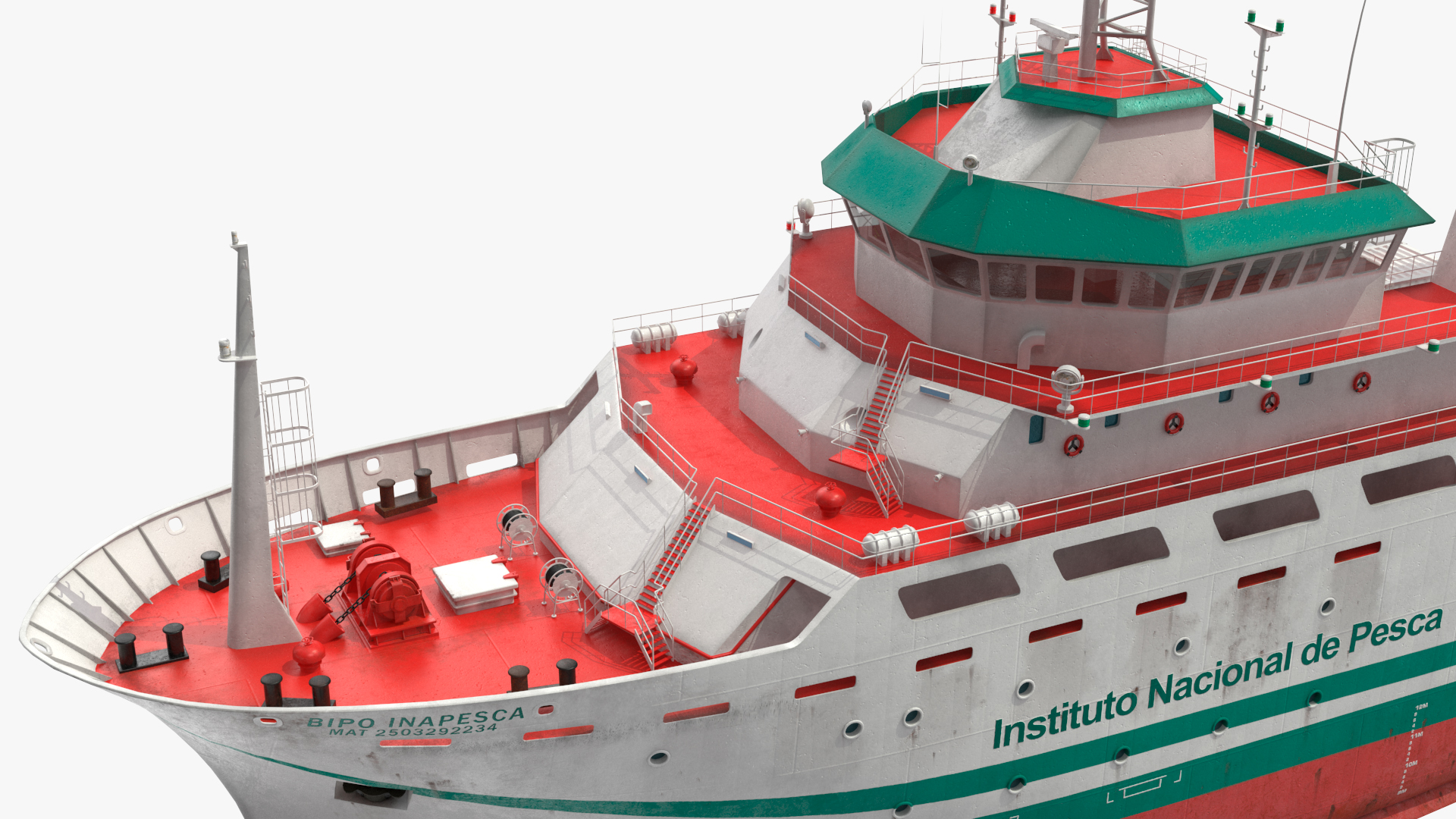 3D INAPESCA Oceanographic Research Vessel model