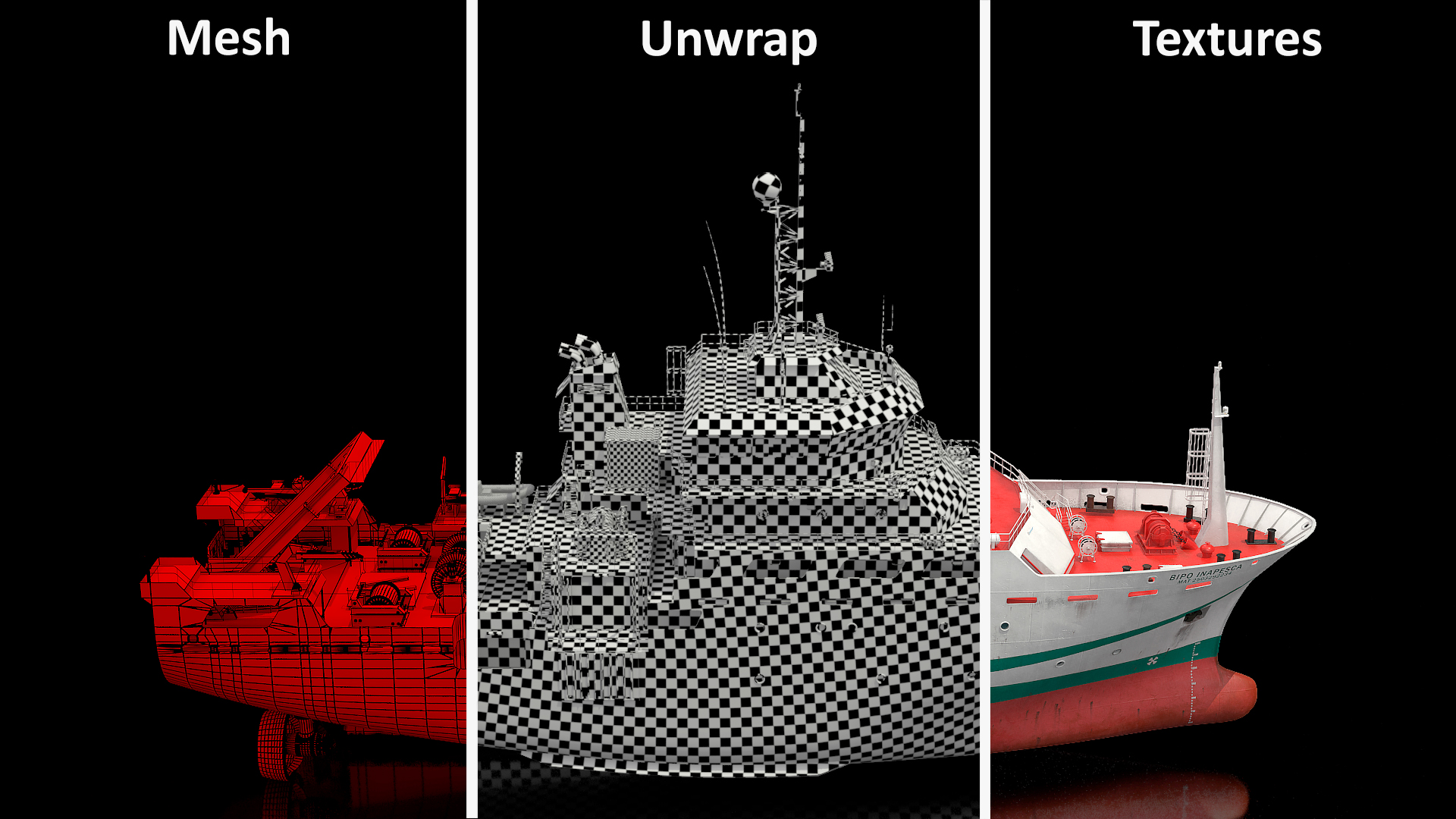 3D INAPESCA Oceanographic Research Vessel model