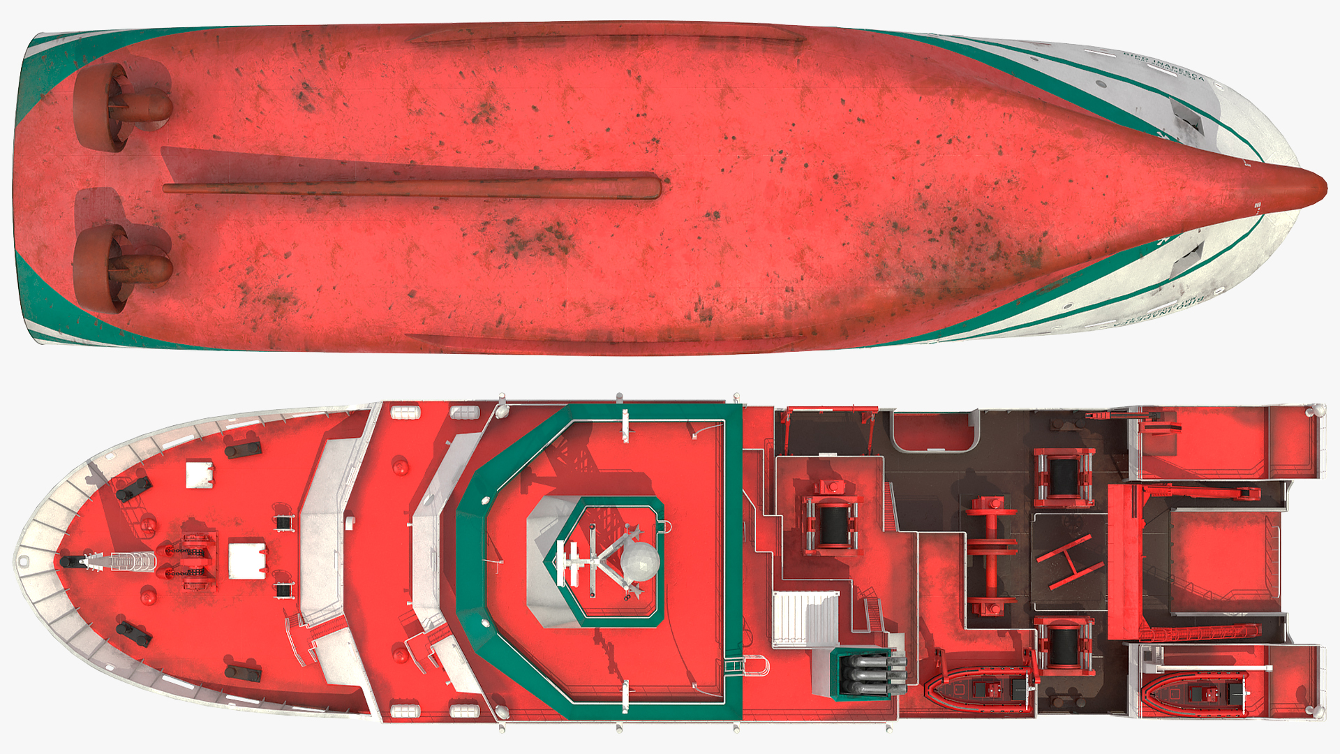 3D INAPESCA Oceanographic Research Vessel model