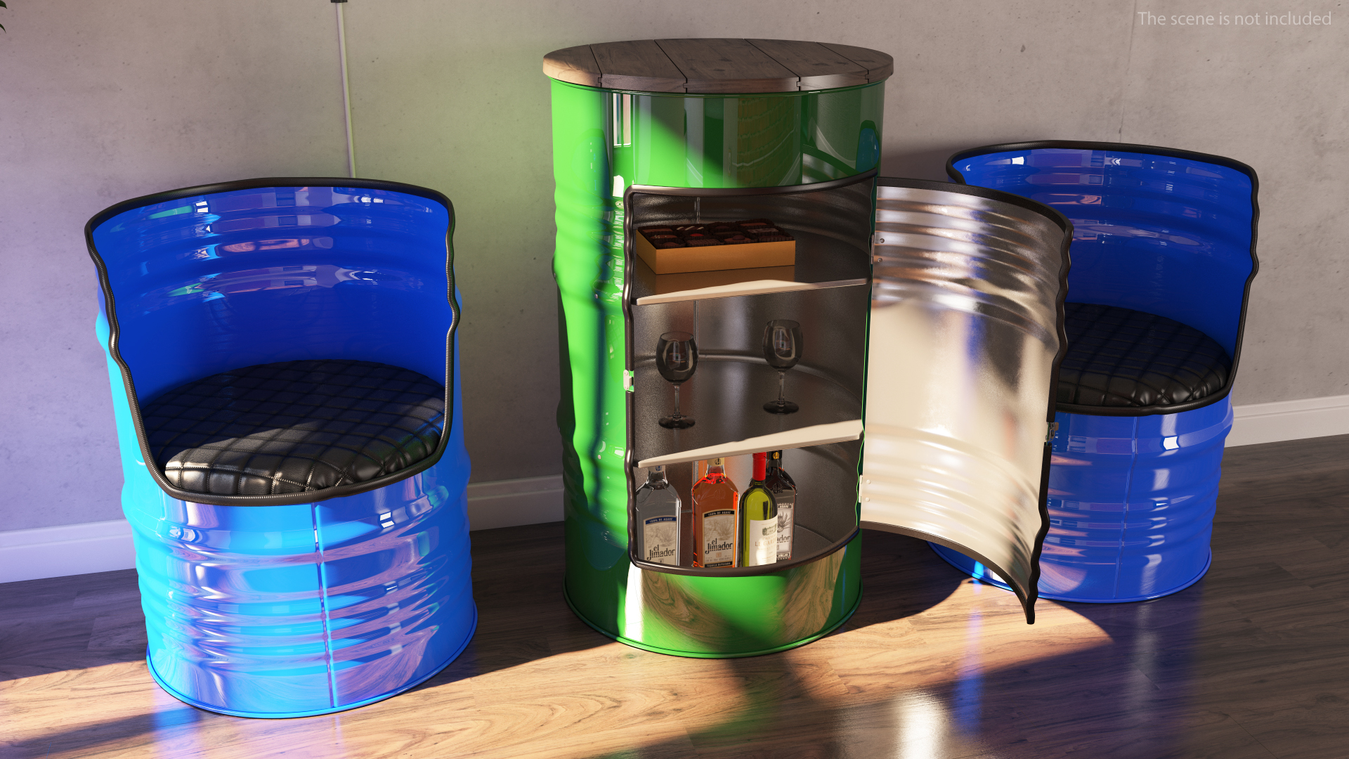 Steel Drum Locker 3D