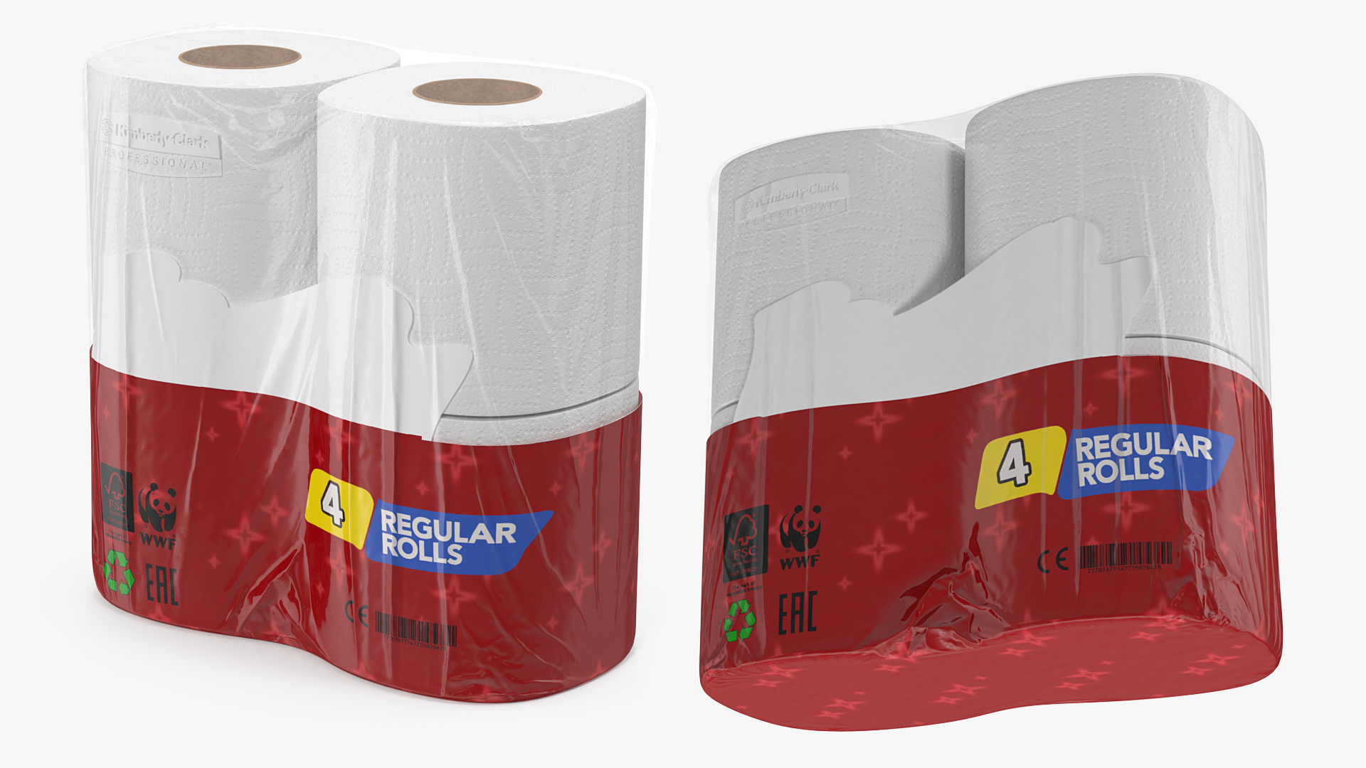 3D Toilet Tissue 4 Rolls