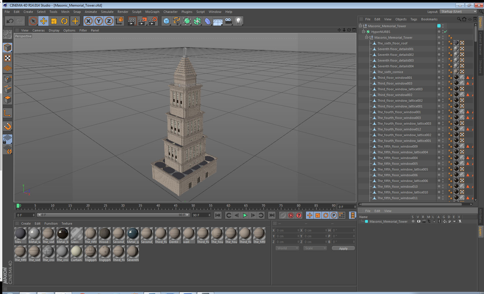 Masonic Memorial Tower 3D