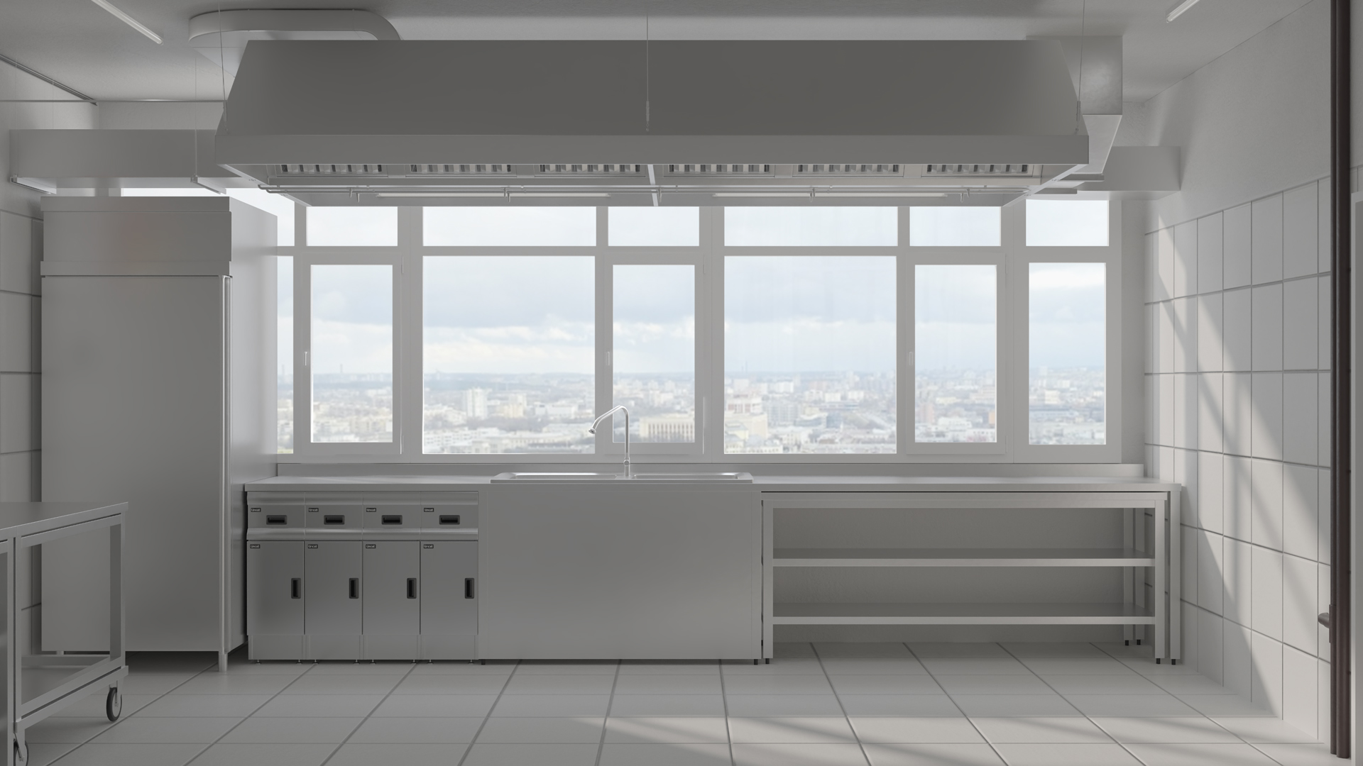 Commercial Kitchen Empty 3D model